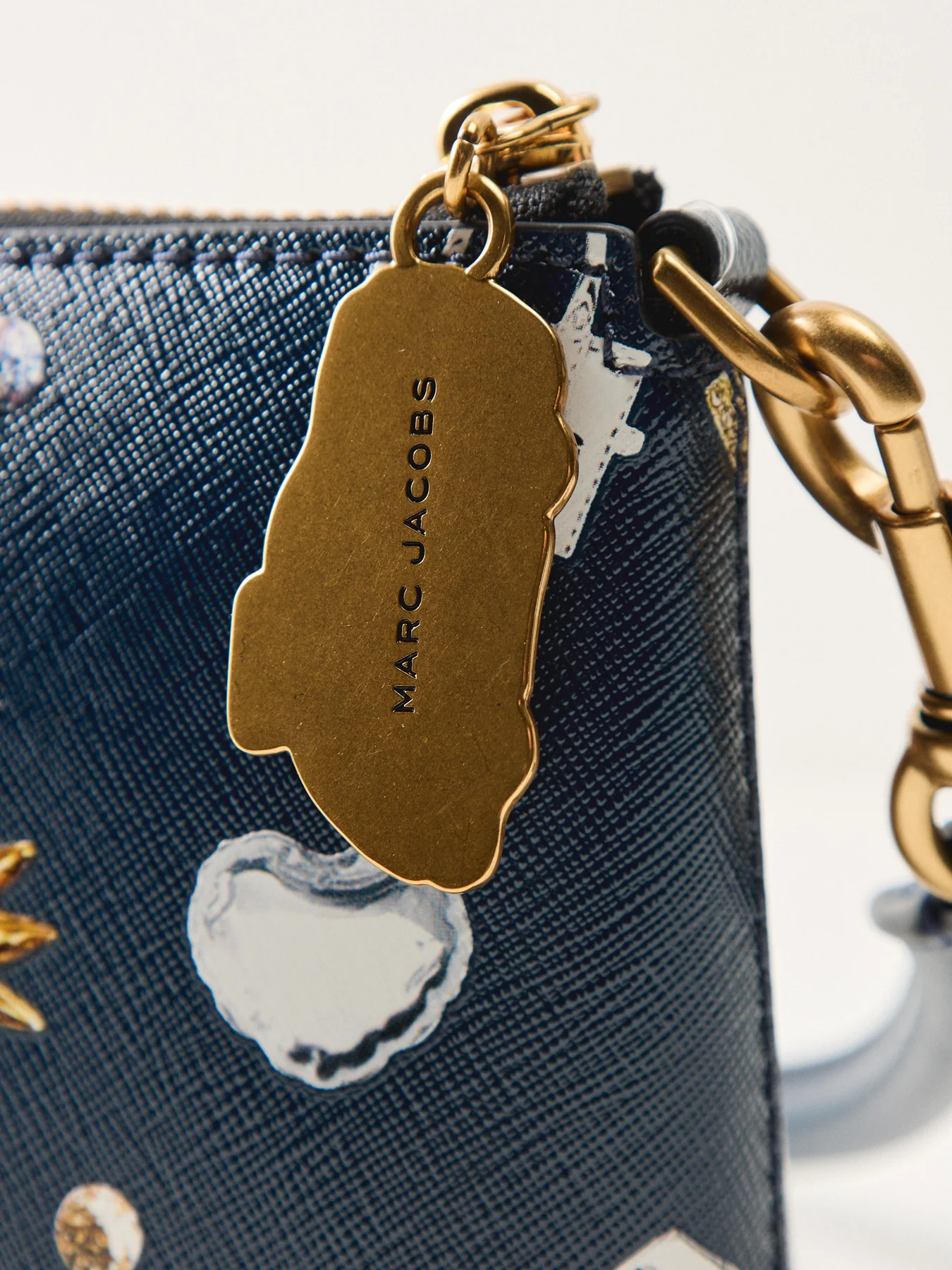 Printed Pochette Bag Blue - Image 5