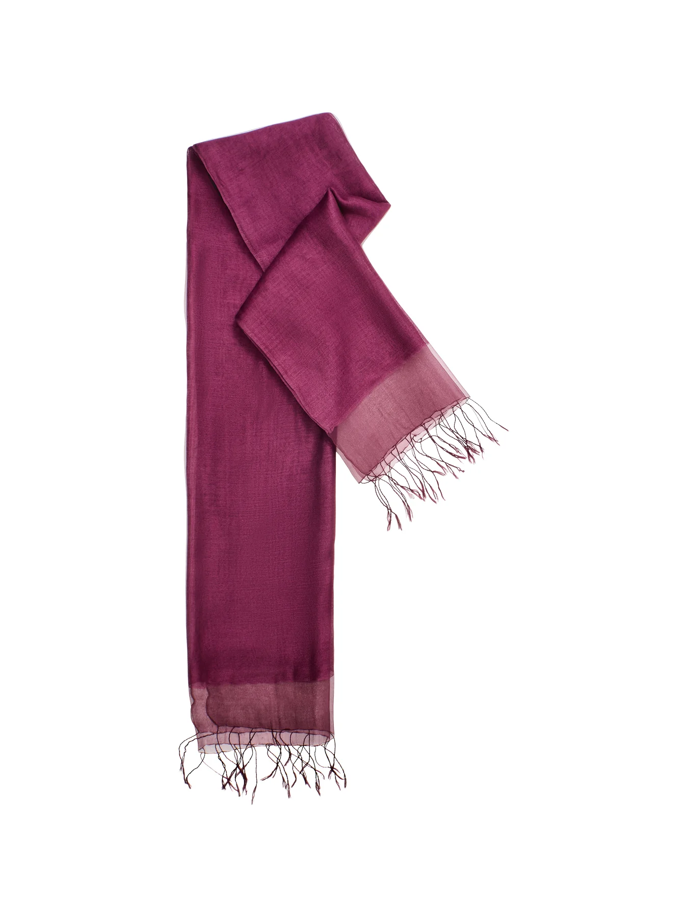 Marella Caco Stole With Fringe Bordeaux