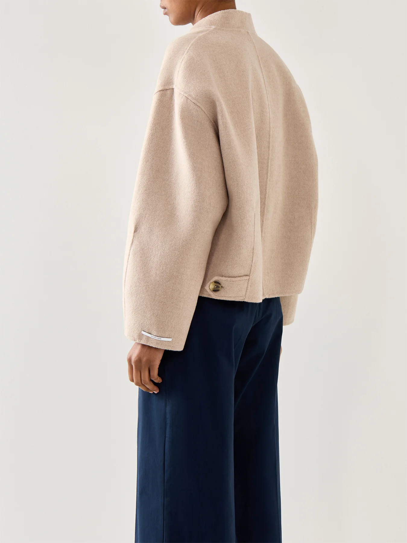 Marella Giga Zip Up Double Face Jacket Cream - Image 5