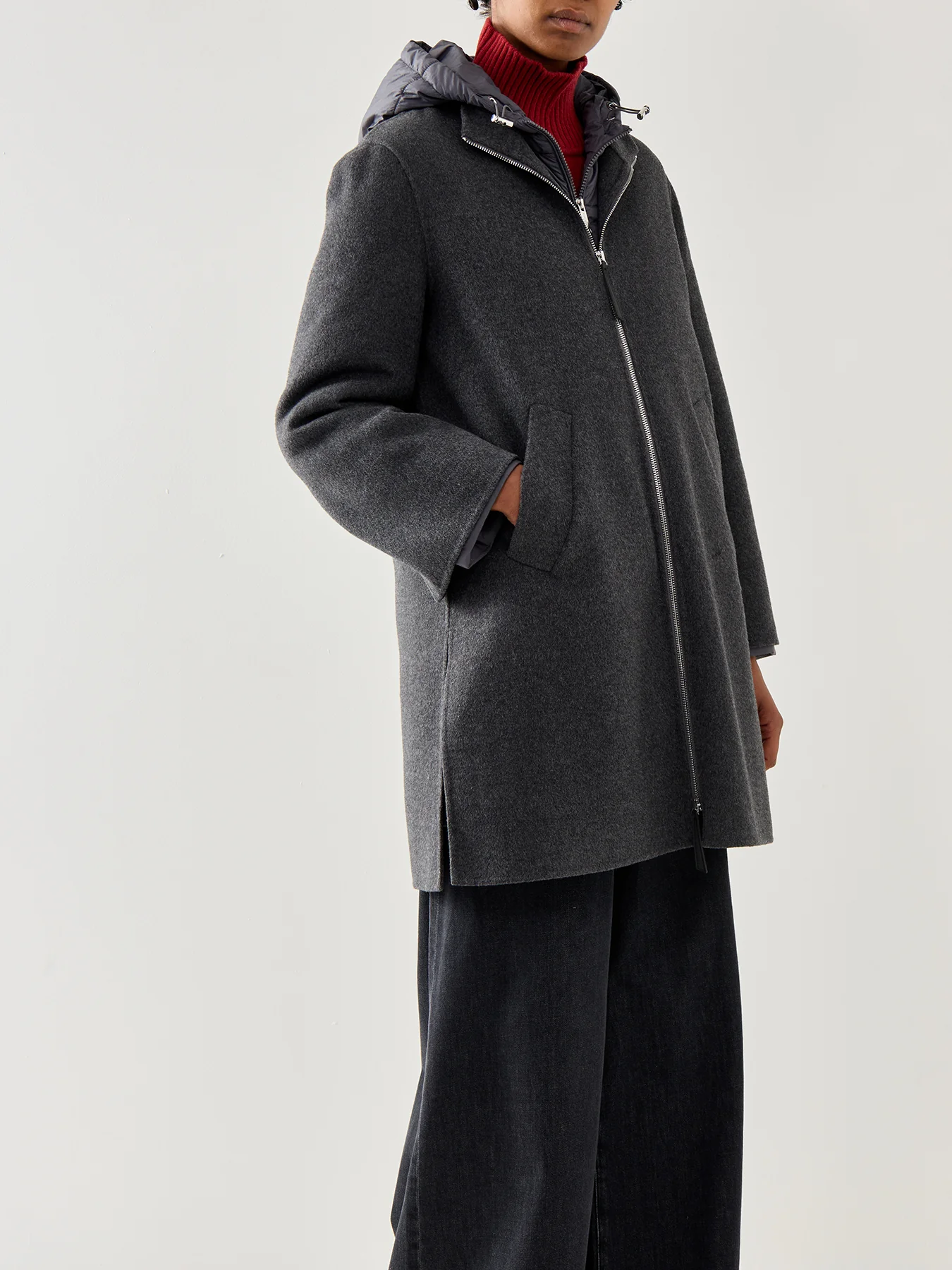 Marella Sport Moriana Coat With Hood Grey - Image 5