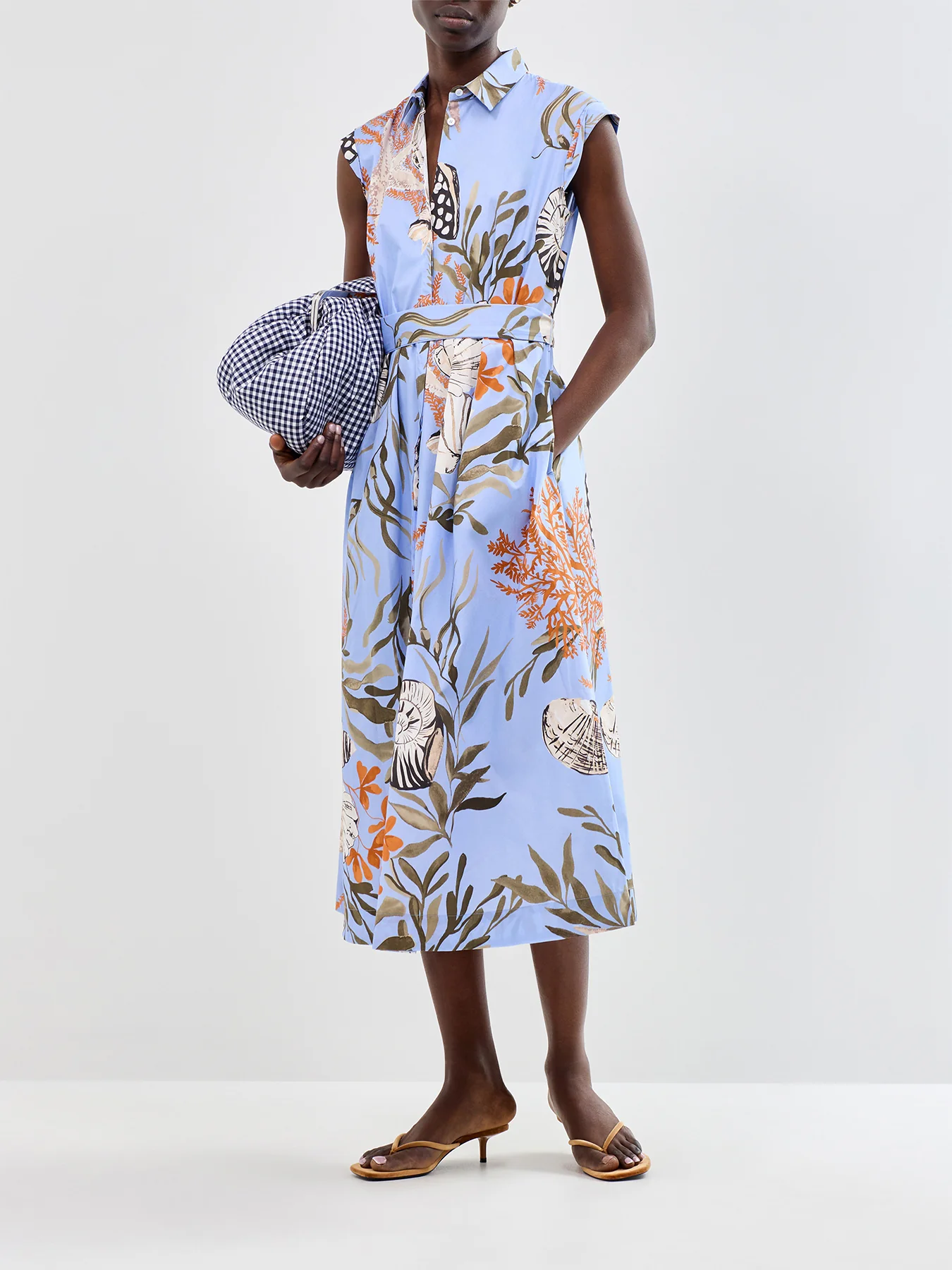 Padana Midi Dress Blue - Image 4