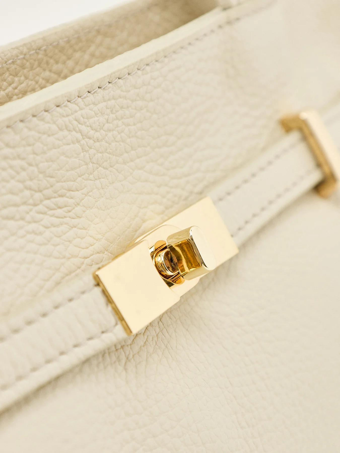 Bacil Long Handle Suede Bag Cream - Image 5