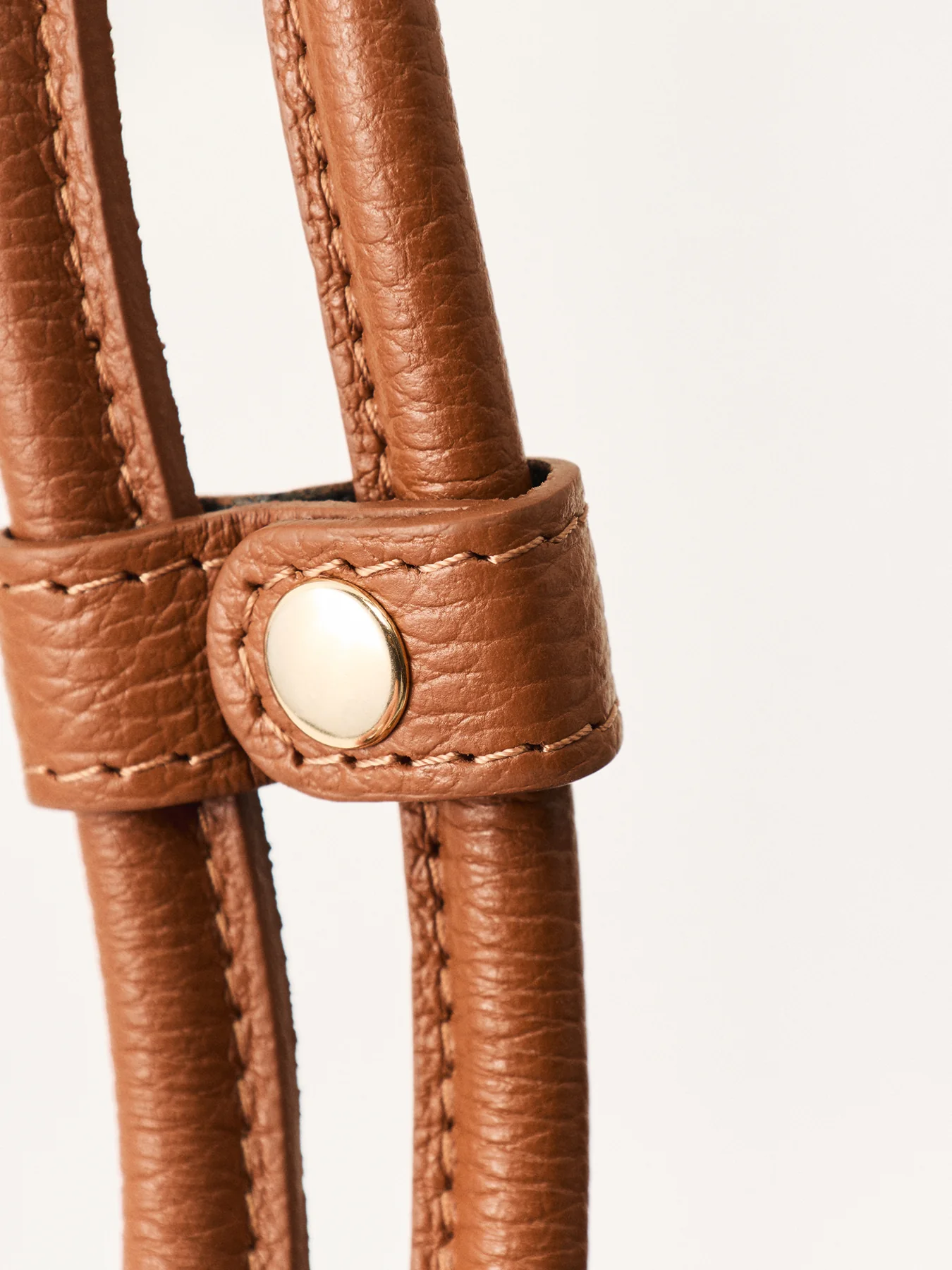 Bacil Long Handle Suede Bag Tan - Image 5