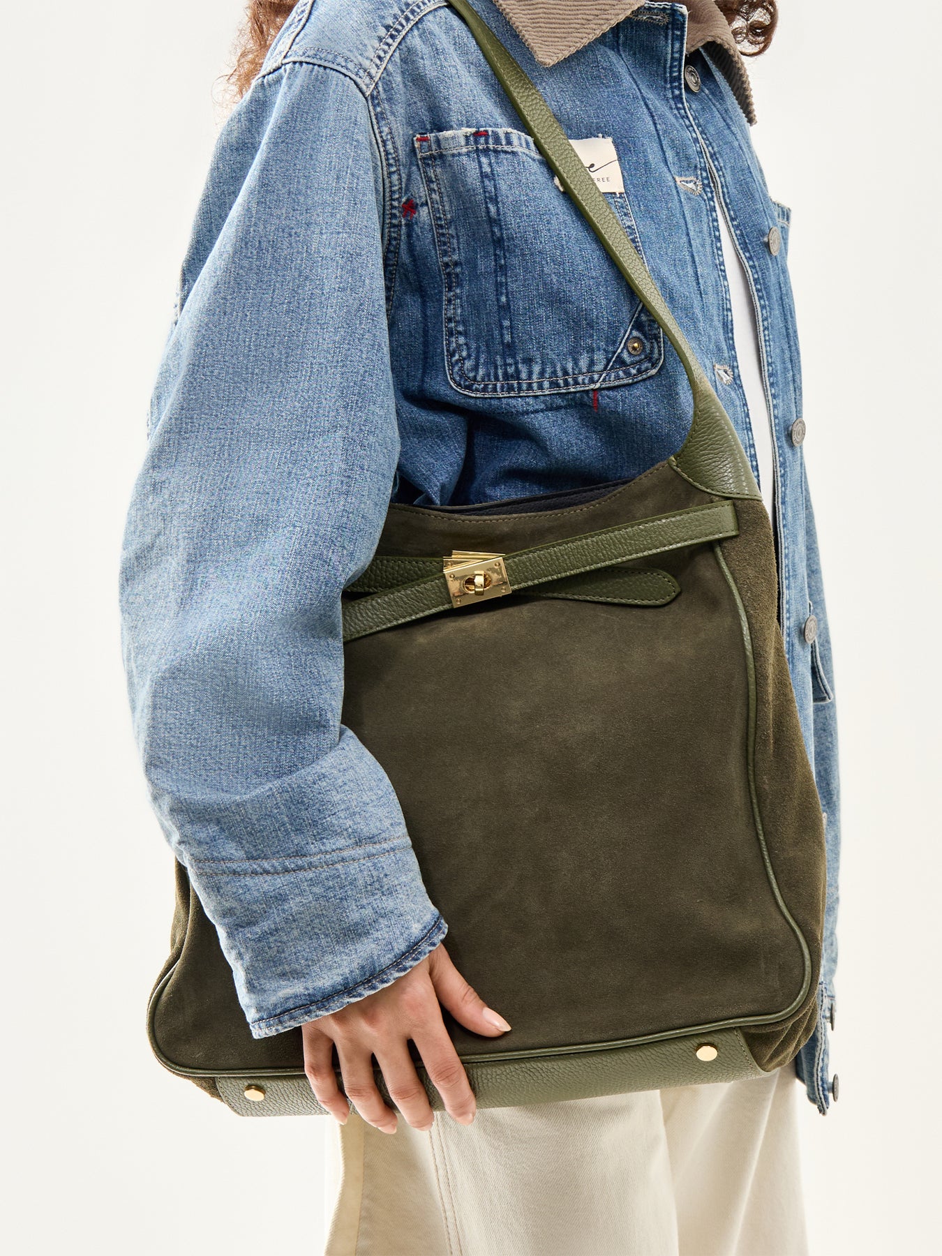 Claude Suede Match Bag Green - Image 2