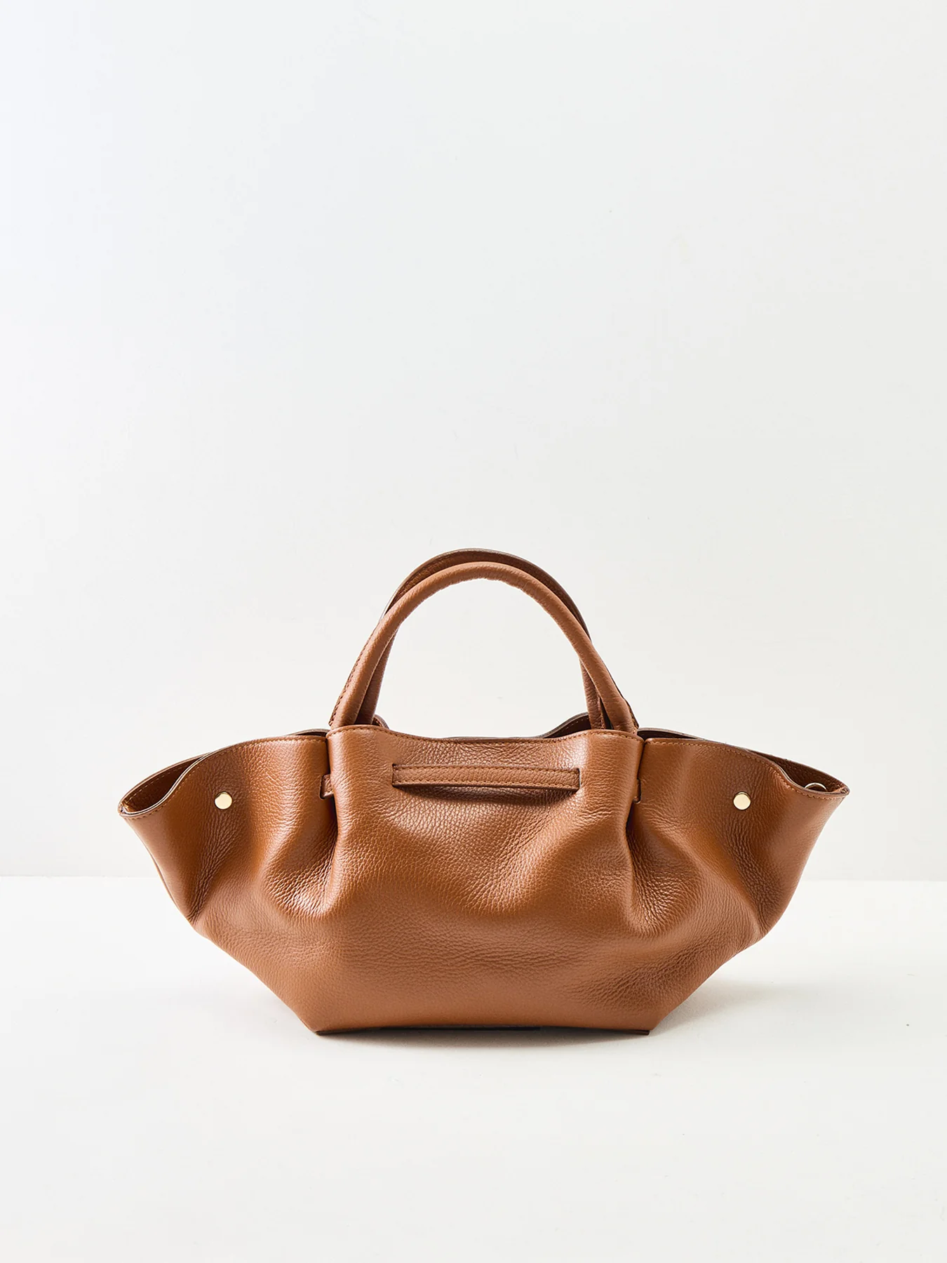 Feny Leather Top Handle Tote Bag Tan - Image 3
