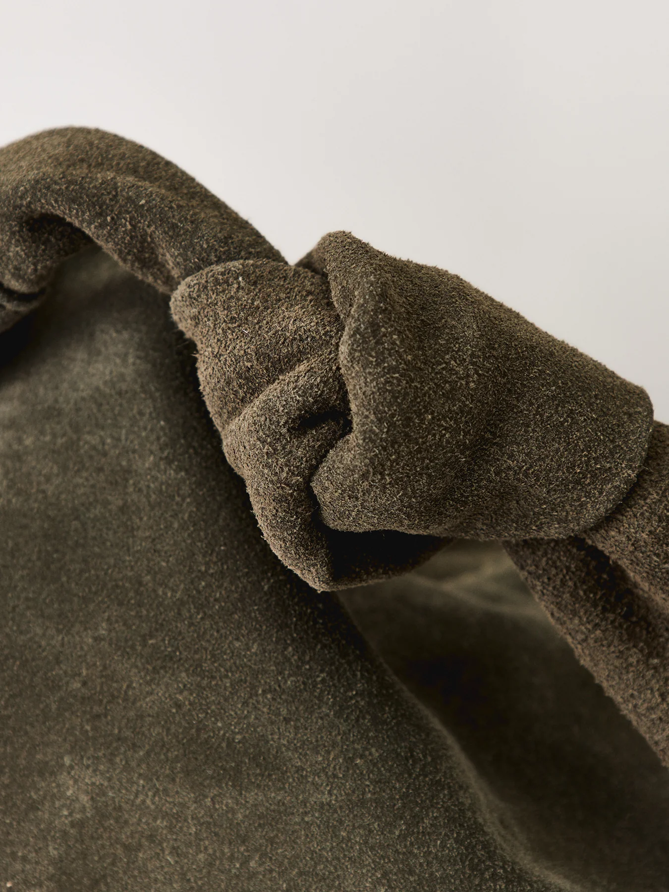 Leena Double Knot Suede Bag Green - Image 4