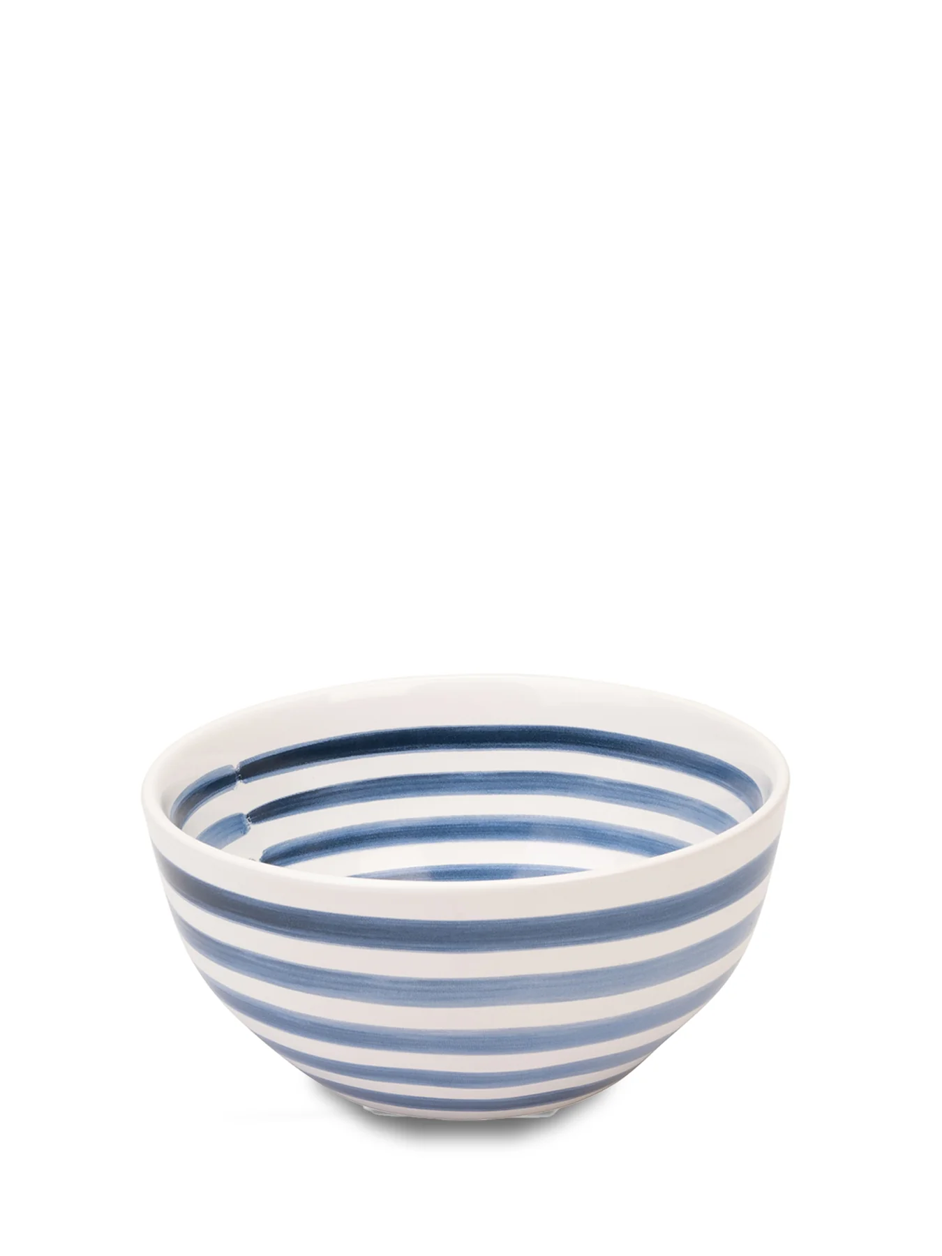 Striped Cereal Bowl Blue