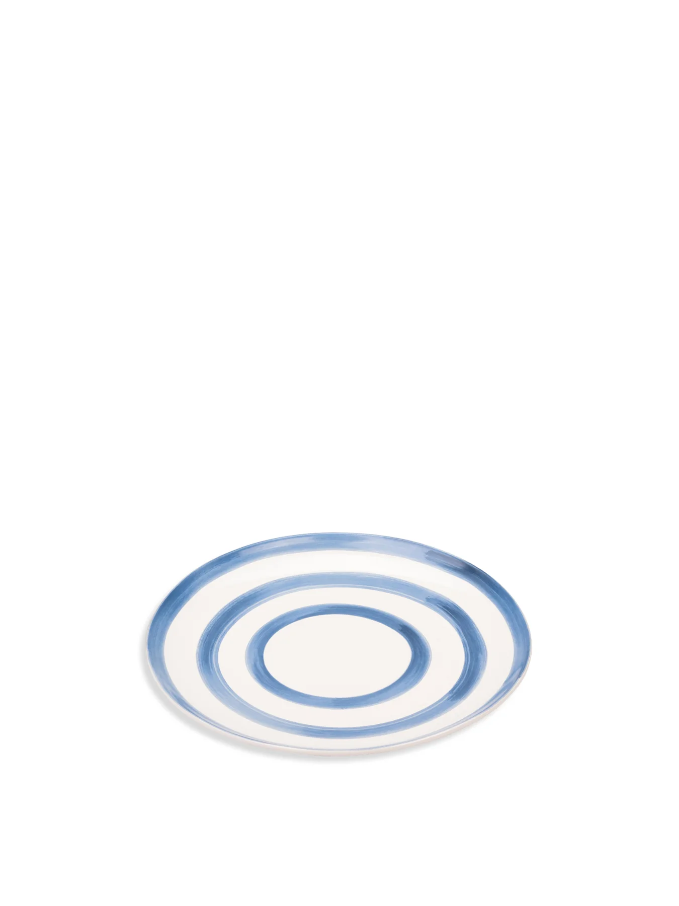 Striped Dinner Plate Blue