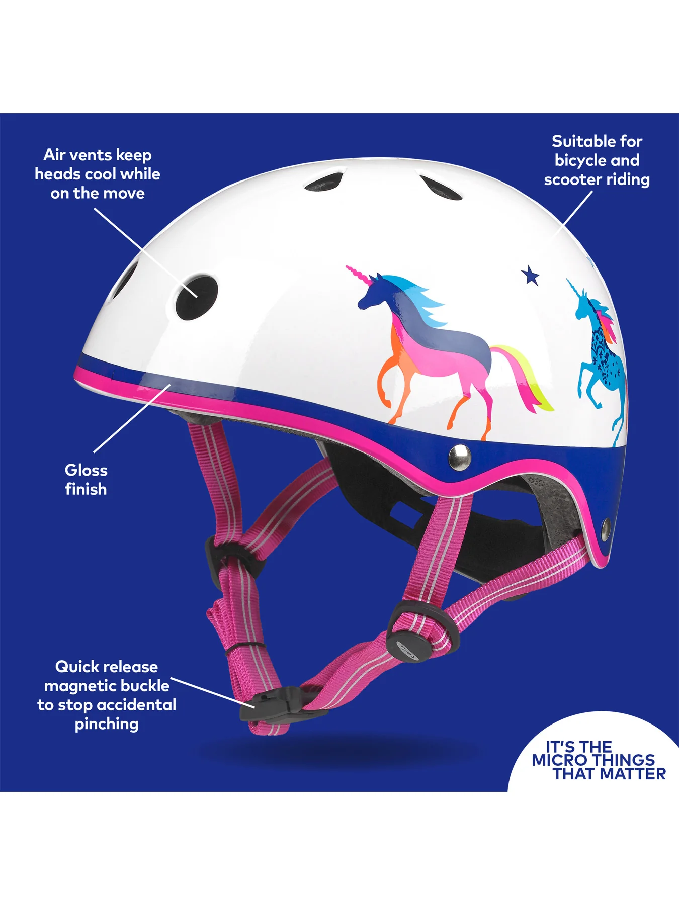 Maxi Foldable Scooter & Unicorn Helmet Bundle - Image 8
