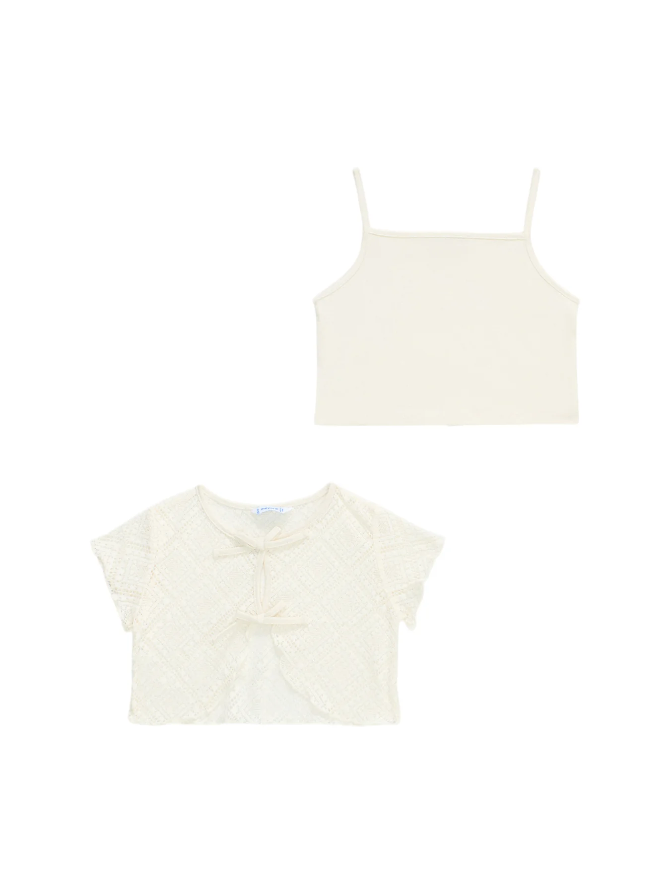 Kids’ Crochet T-Shirt Set White