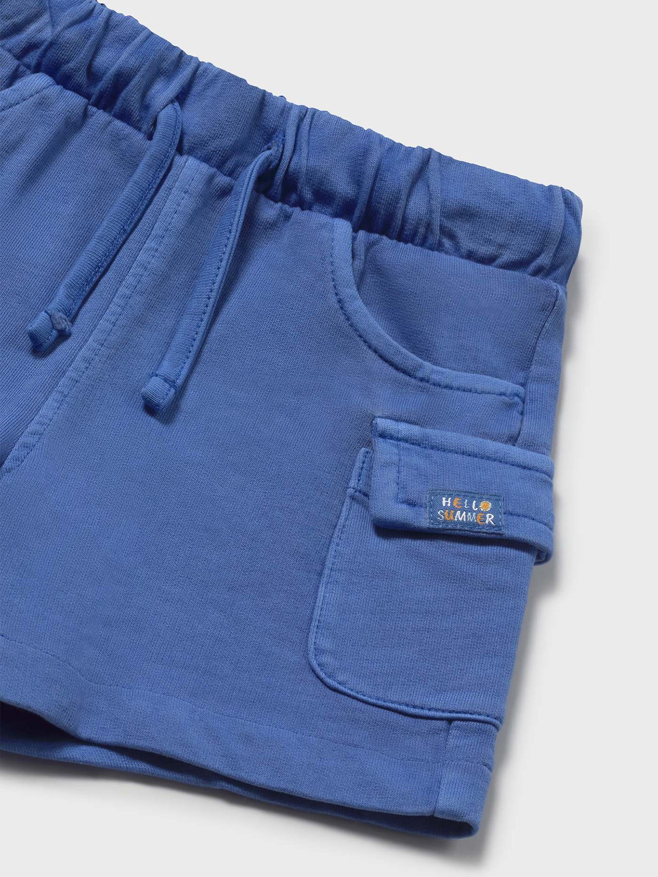 Baby Plain Bermuda Shorts Blue - Image 3