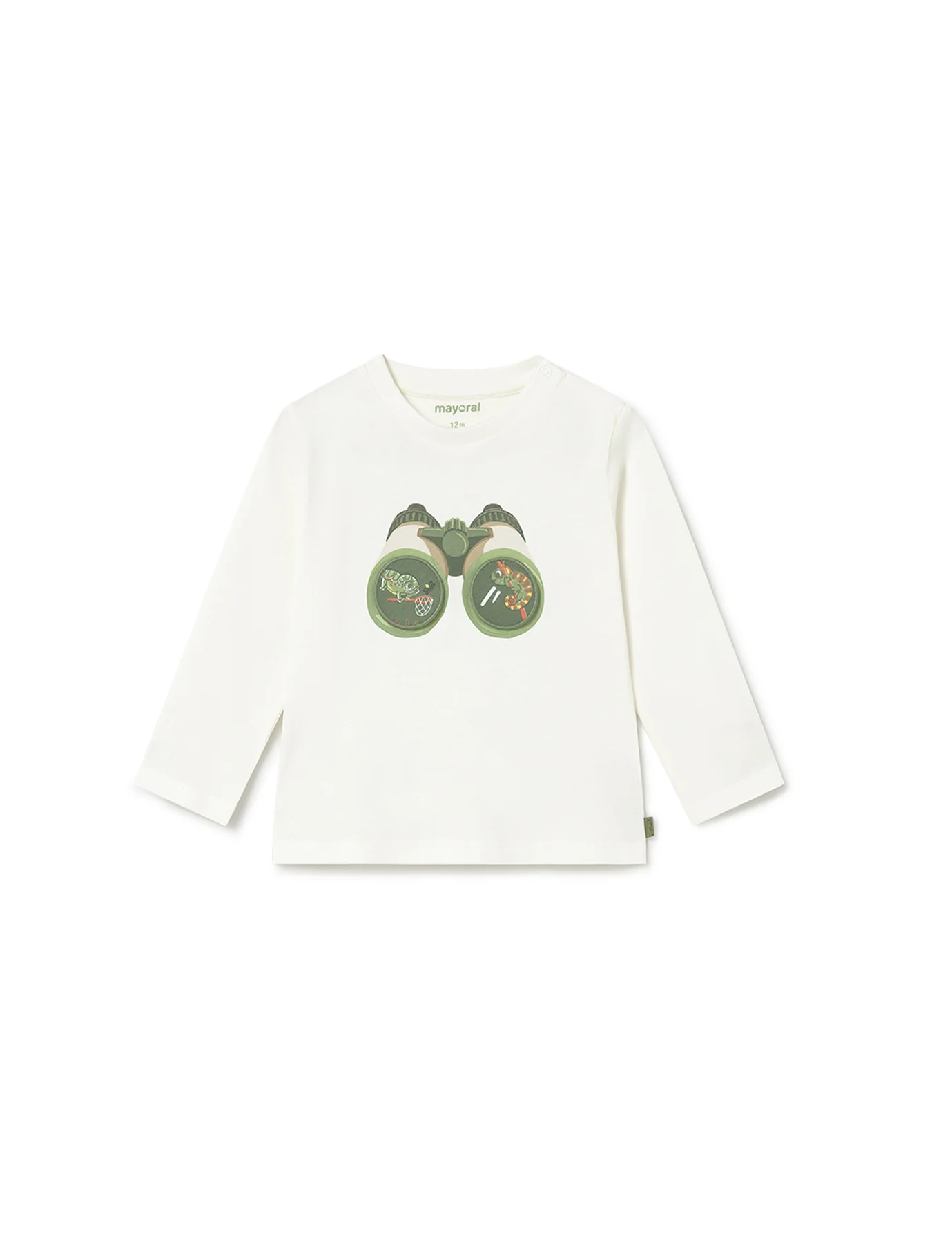 Baby Binocular Long Sleeve T-Shirt Cream