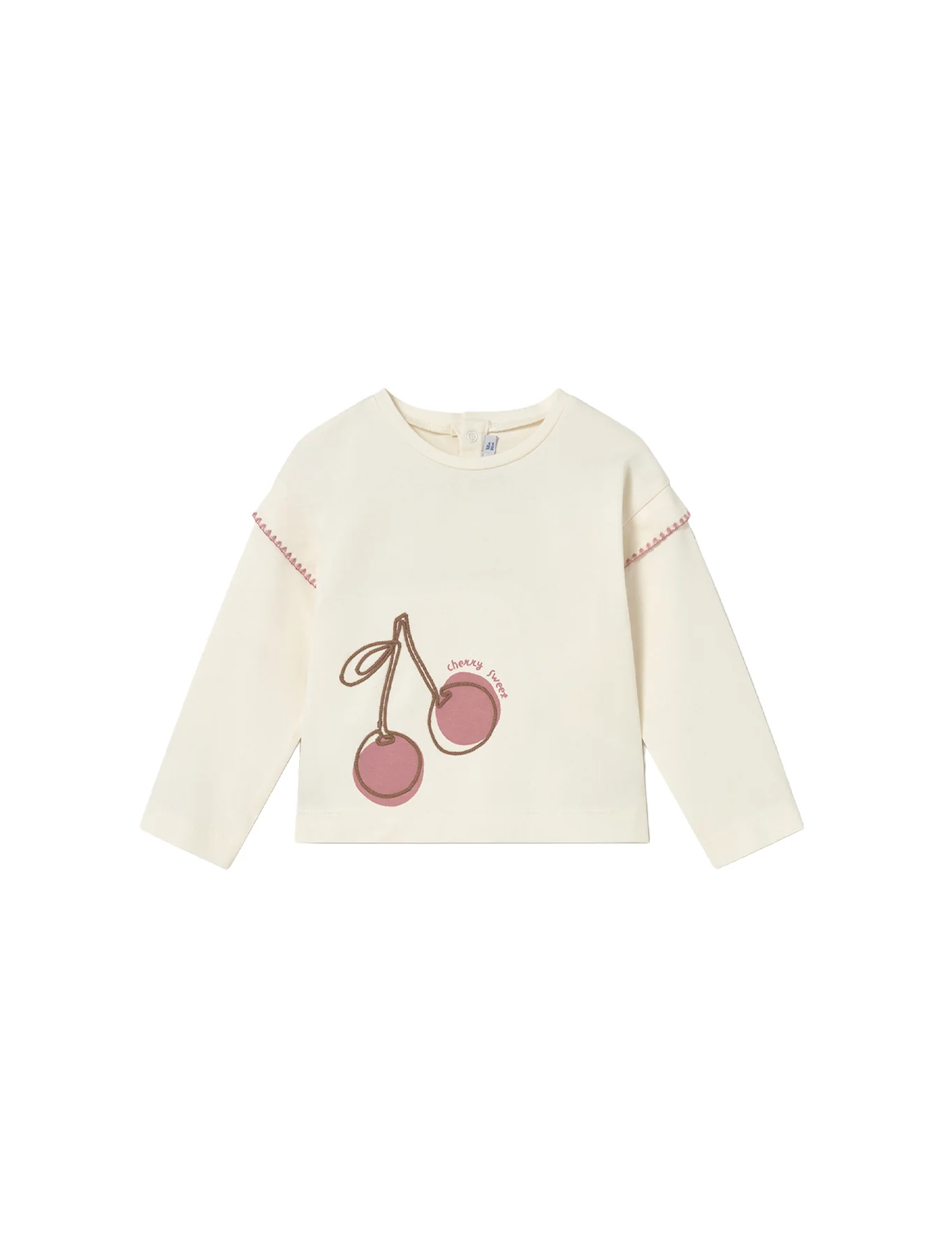 Baby Cherry Long Sleeve T-Shirt White