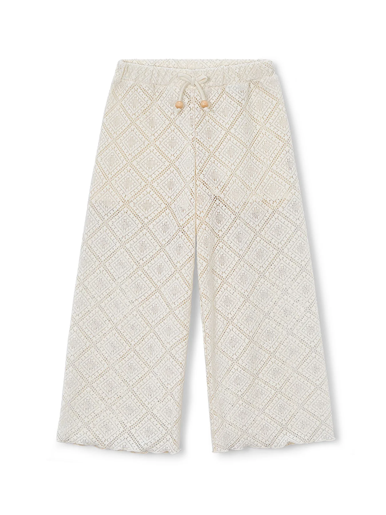 Kids’ Crochet Trousers Cream