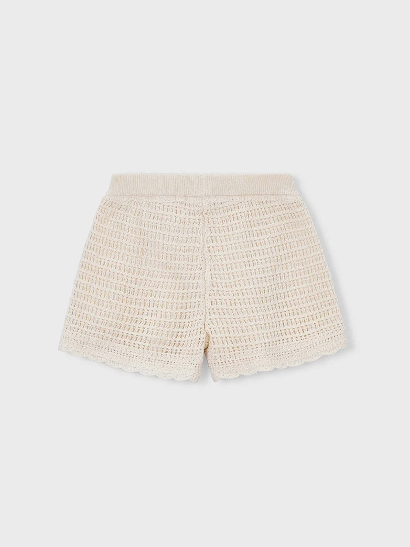 Kids’ Crochet Shorts Cream - Image 2