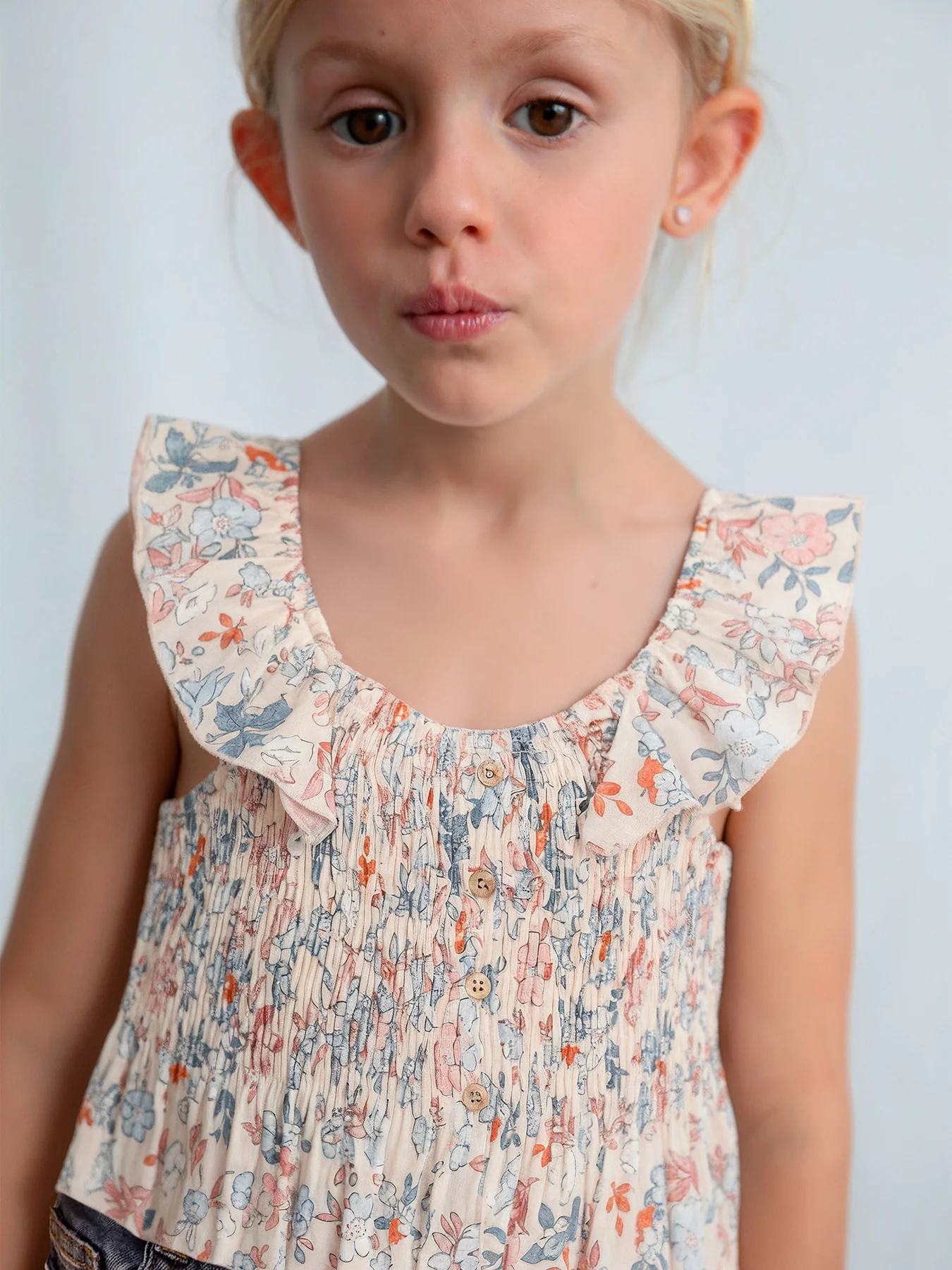 Kids' Floral Bambula Top - Image 4