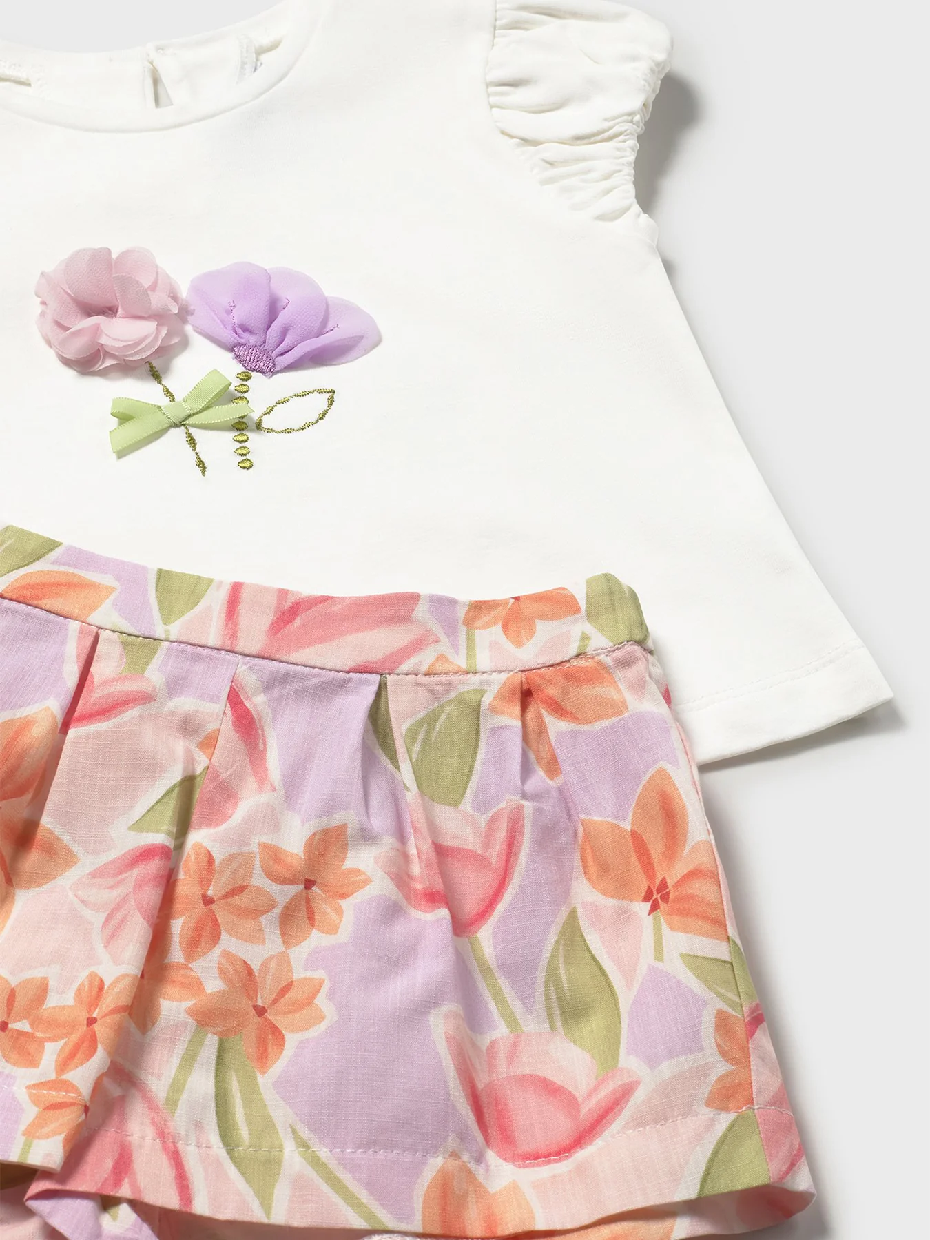 Baby Floral Printed Shorts Set Multi - Image 3