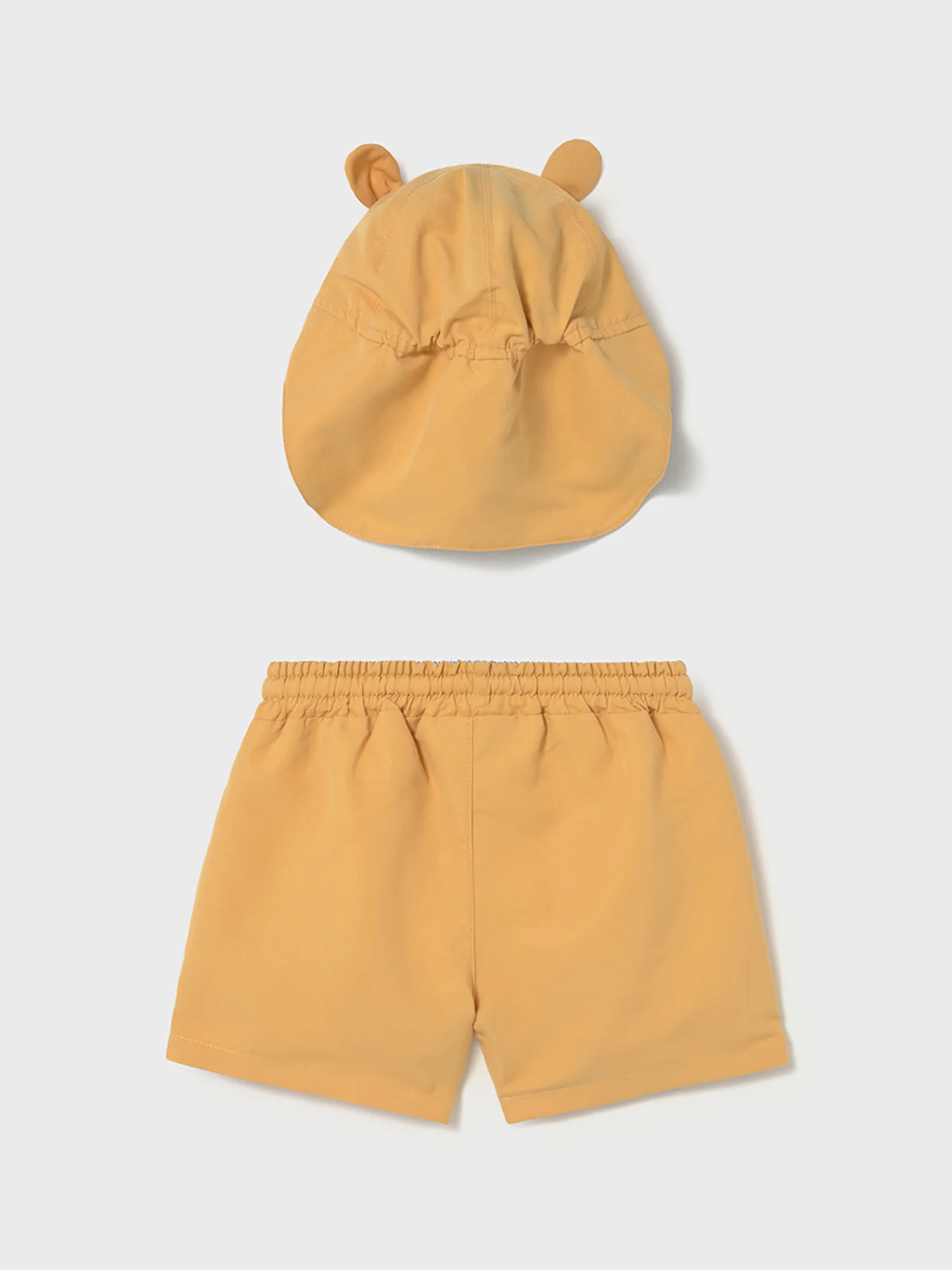 Baby Hippo Swim Shorts with Hat Yellow - Image 2