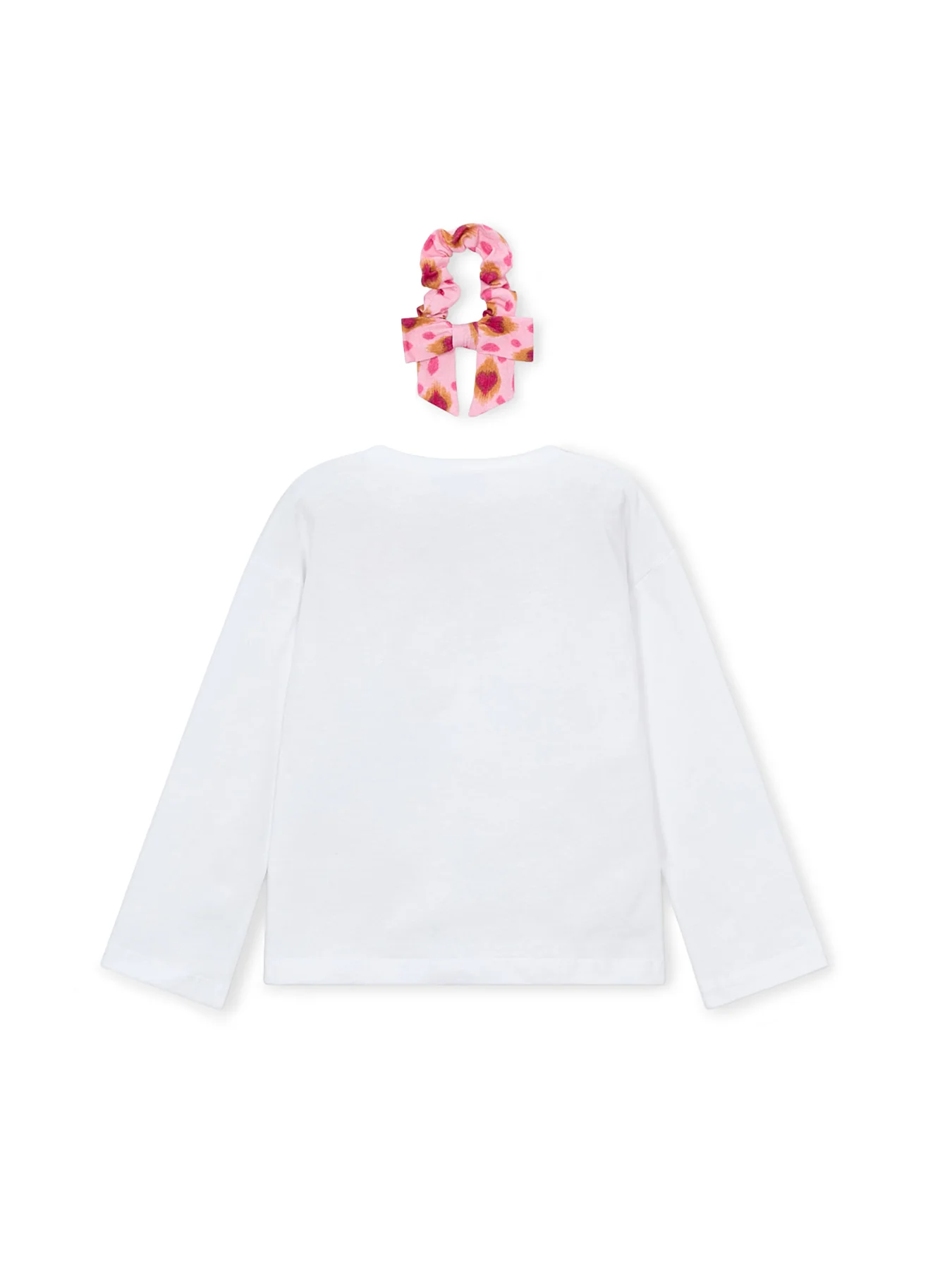 Kids’ Long Sleeve Ponytail T-Shirt White - Image 2