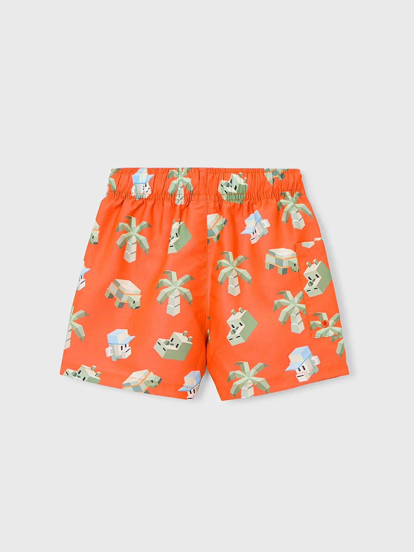 Kids’ Monkey Swim Shorts Orange - Image 2