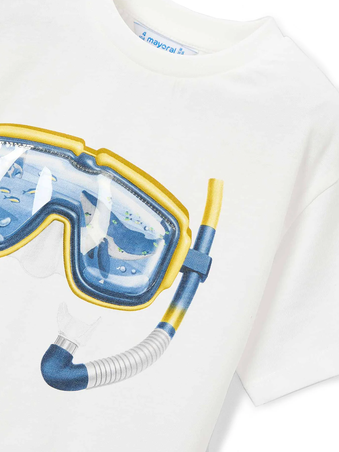 Kids’ Snorkel Short Sleeve T-Shirt White - Image 3