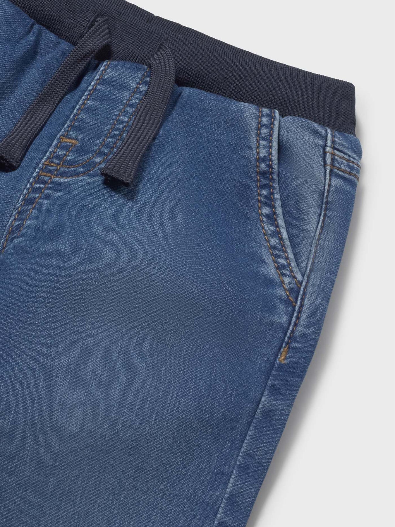 Baby Soft Denim Jogger Pants Blue - Image 3