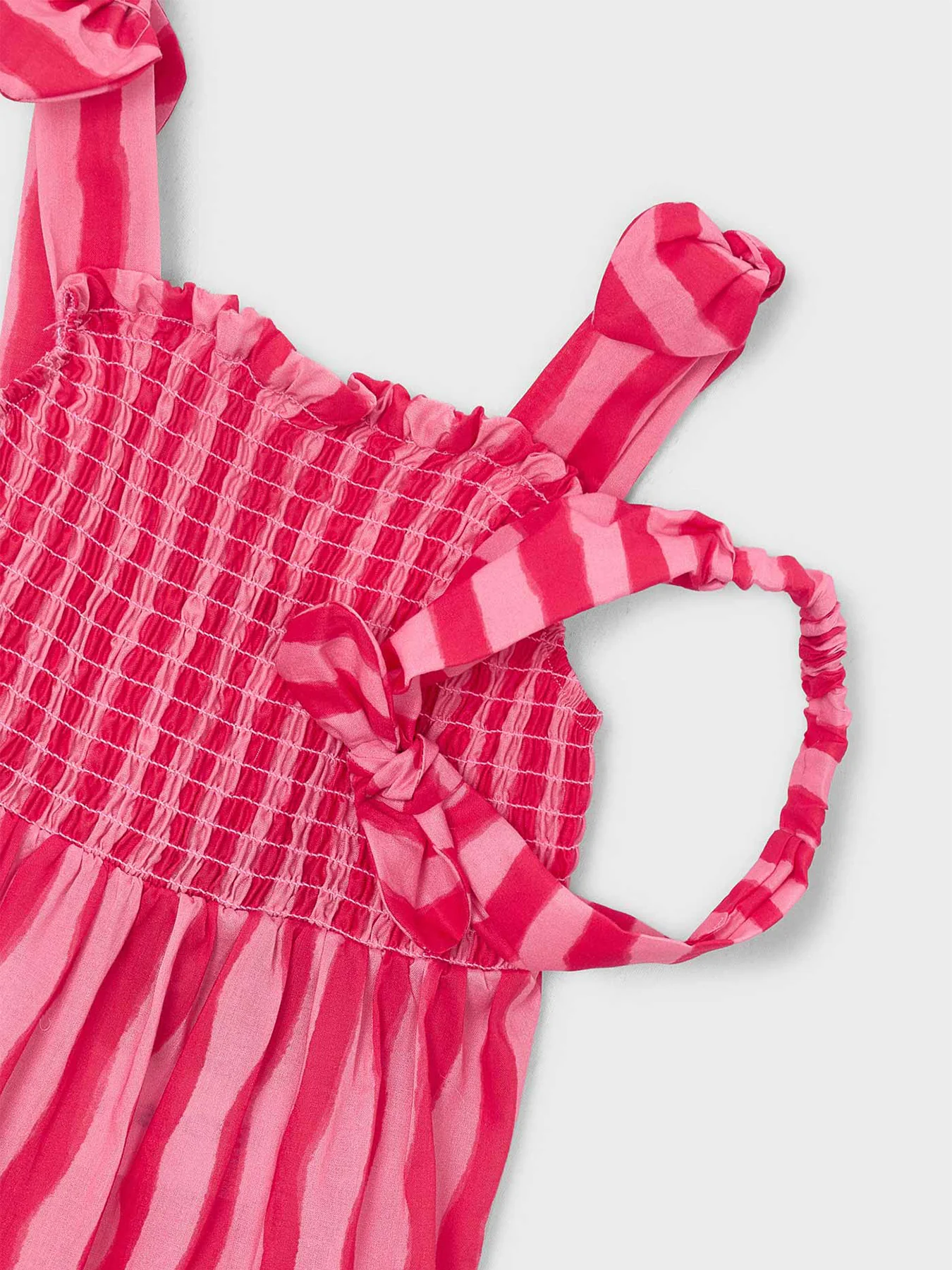 Kids' Stripe Dress Poppy Pink - Image 3
