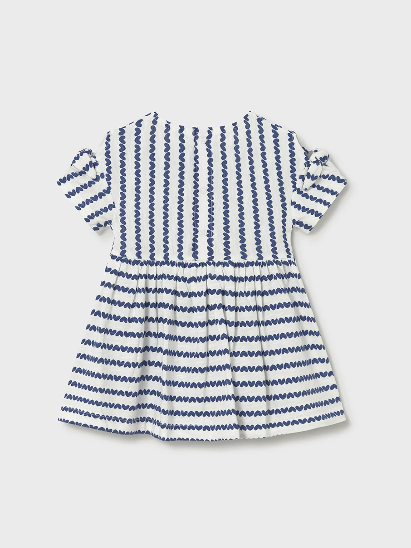Baby Stripe Dress with Bag White - Image 2