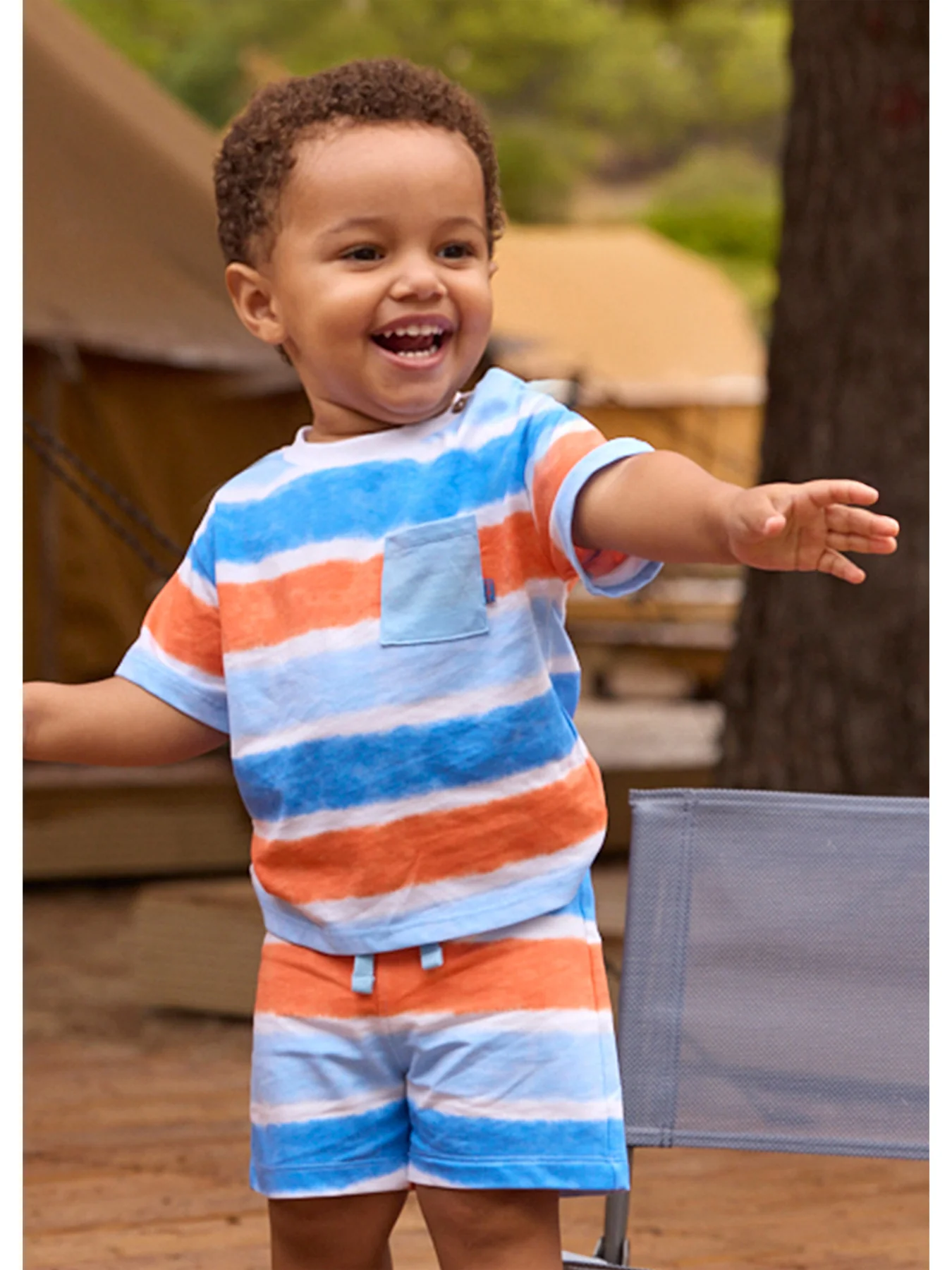 Baby Striped Shorts Blue - Image 4
