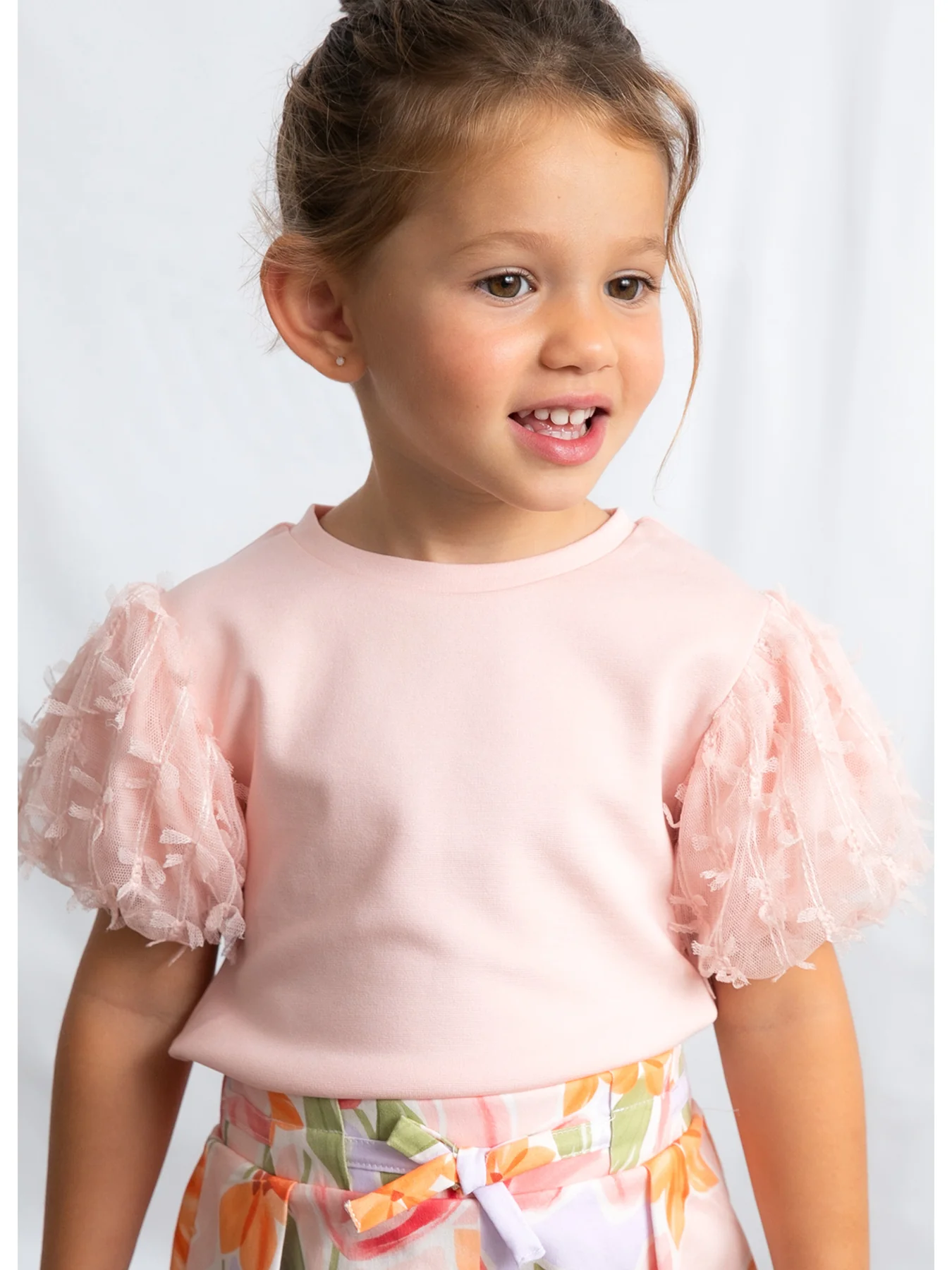 Kids’ Tulle Short Sleeve T-Shirt Multi - Image 4