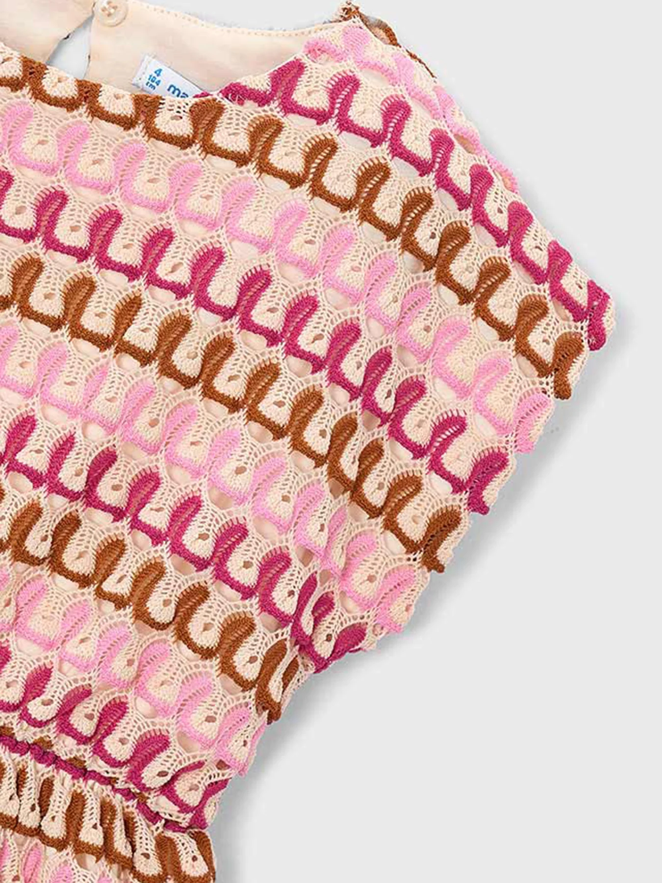 Kids’ Zig Zag Knitted Dress Multi - Image 3