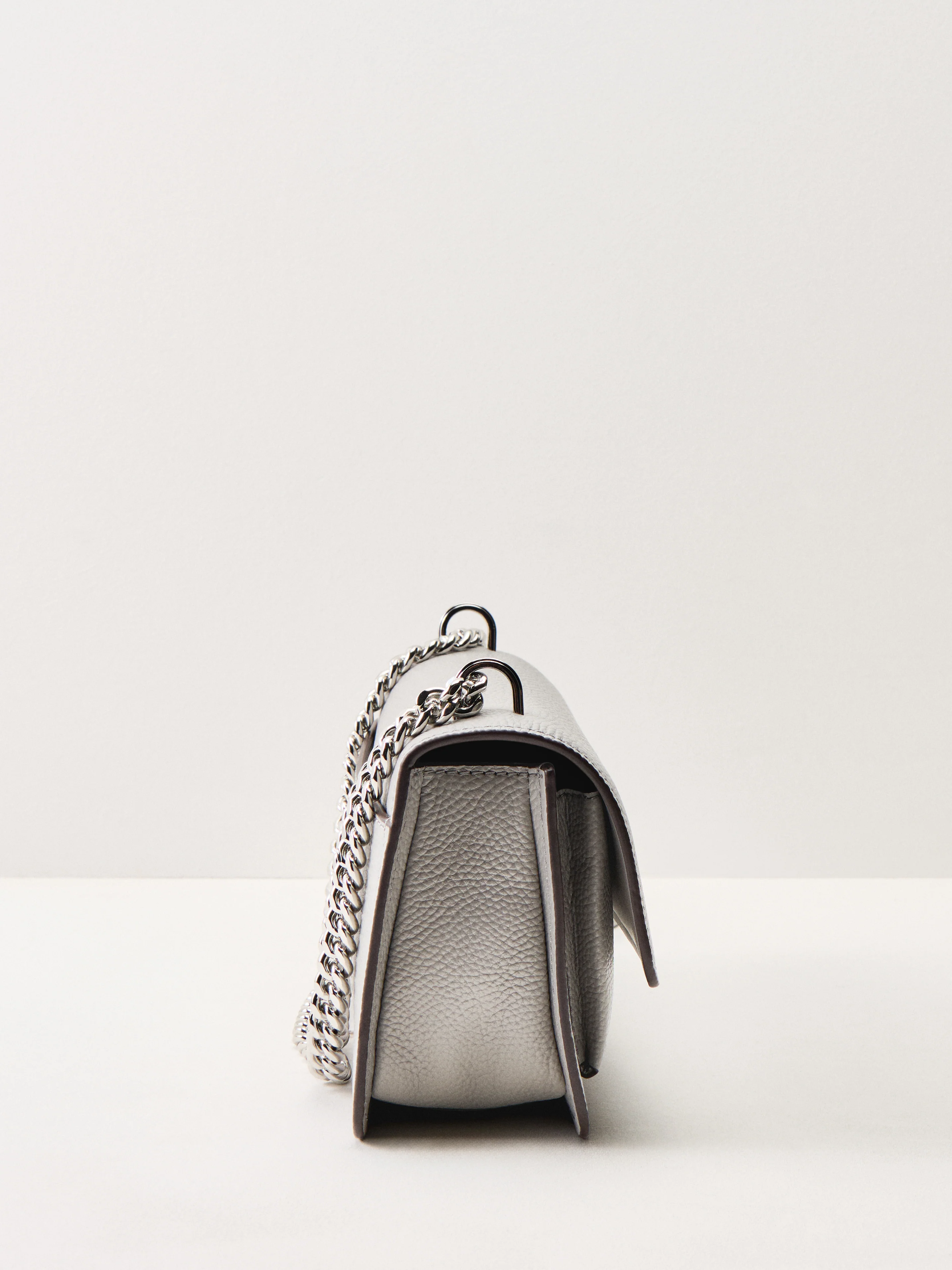 Claire Large Shoulder Bag Grey - Image 4