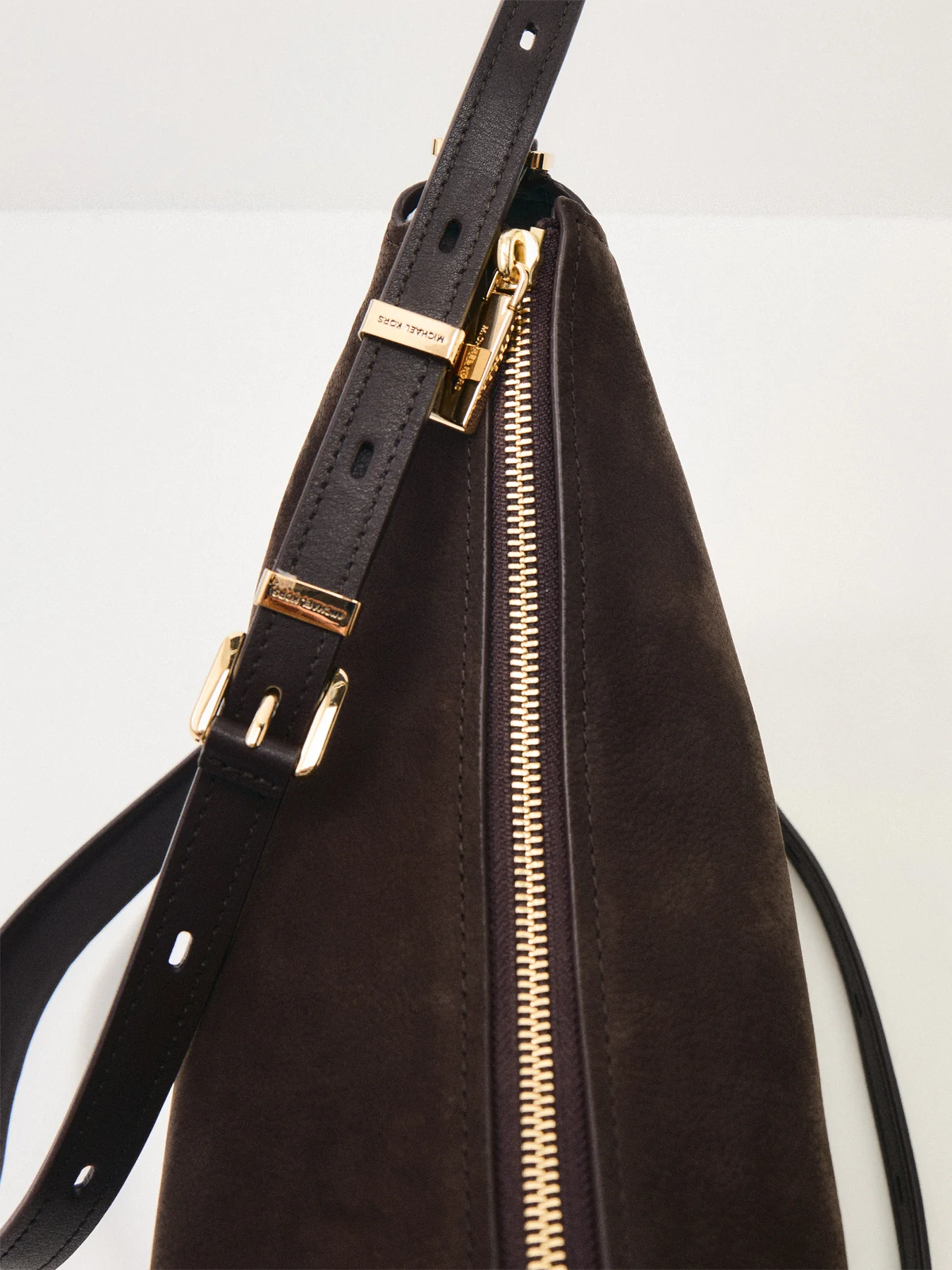 Nolita Suede Hobo Shoulder Chocolate Brown - Image 5