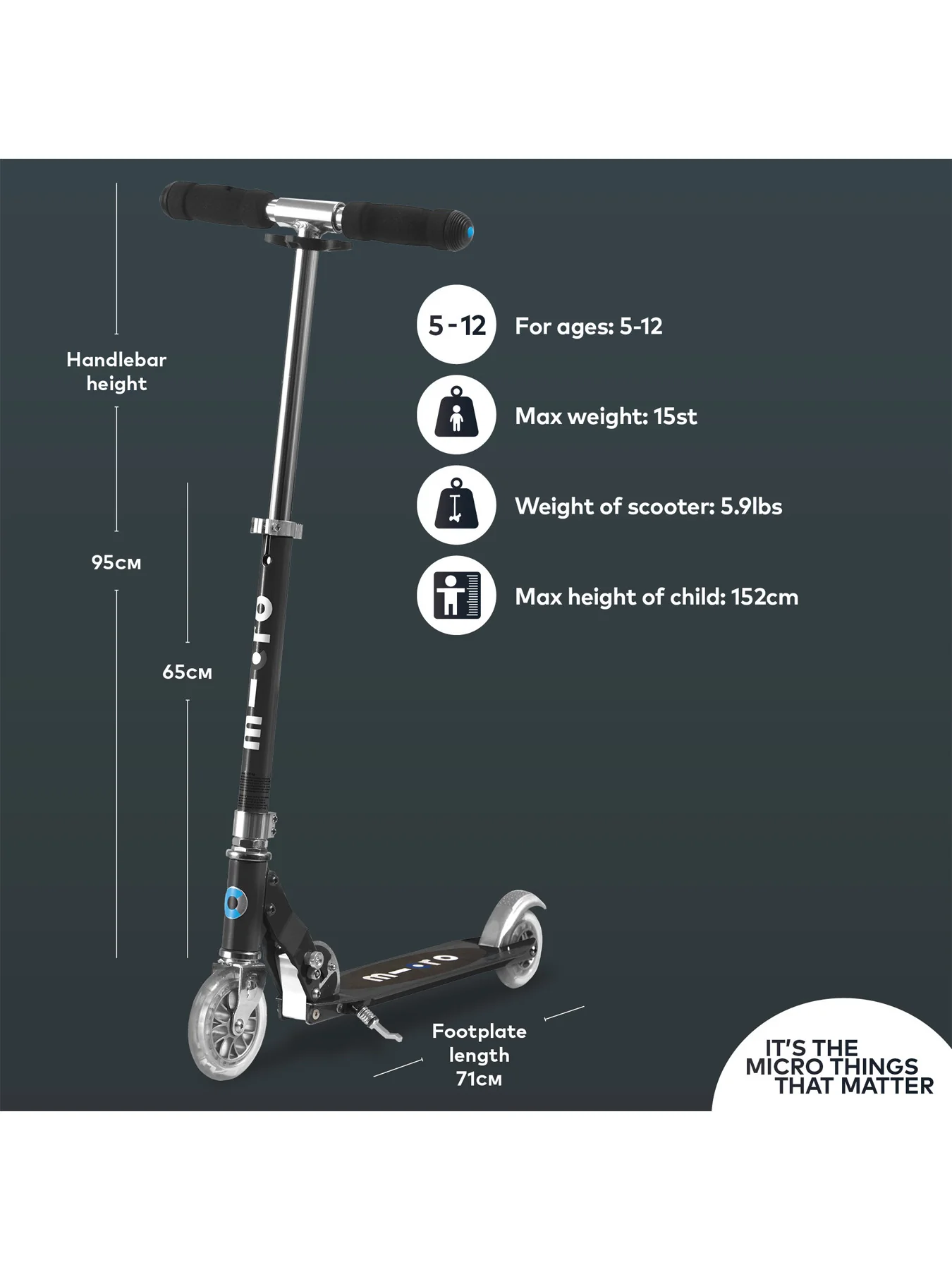 Sprite Stripe Classic Scooter Black - Image 4
