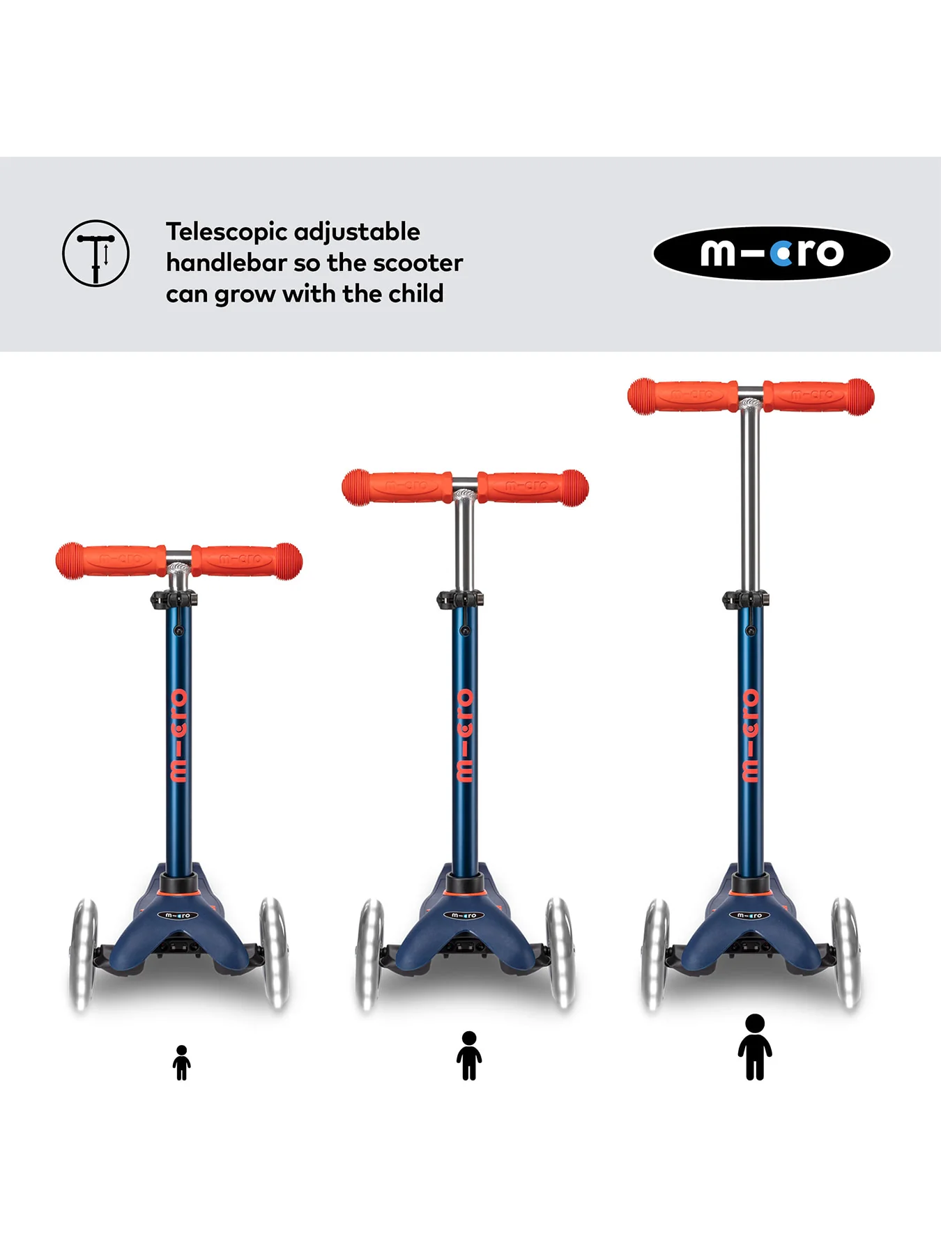 Mini Micro Deluxe Scooter Navy - Image 12