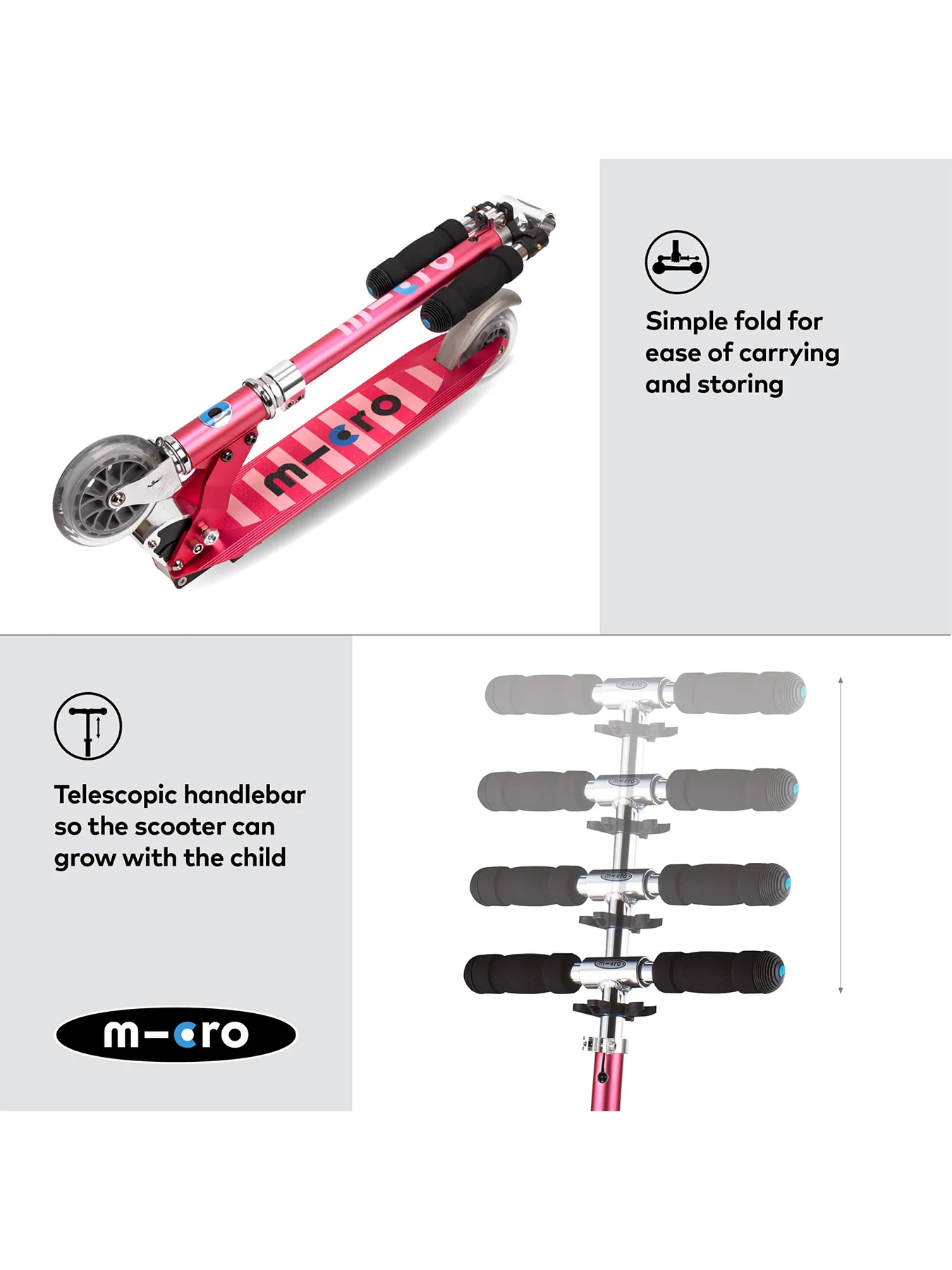 Sprite Stripe Classic Scooter Pink - Image 12