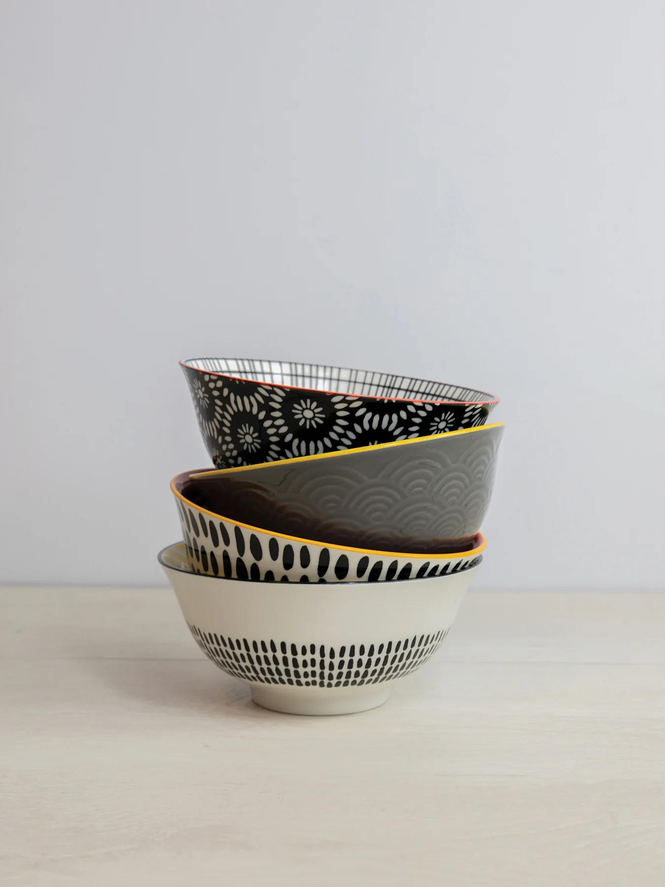Glazed Stoneware Bowl Set of Four - Image 7