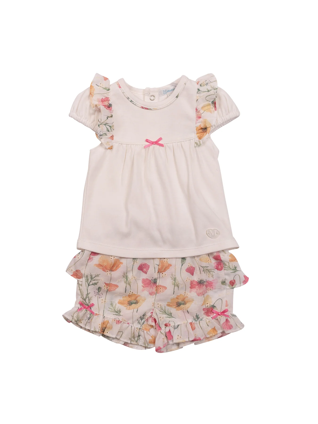 Baby Floral Top and Shorts Set White Floral