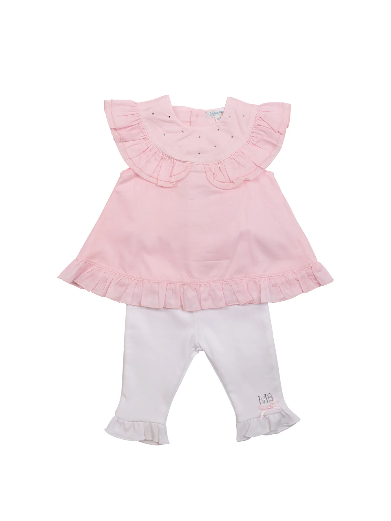 Baby Gem Stone Dress and Legging Set Pink - Image 3