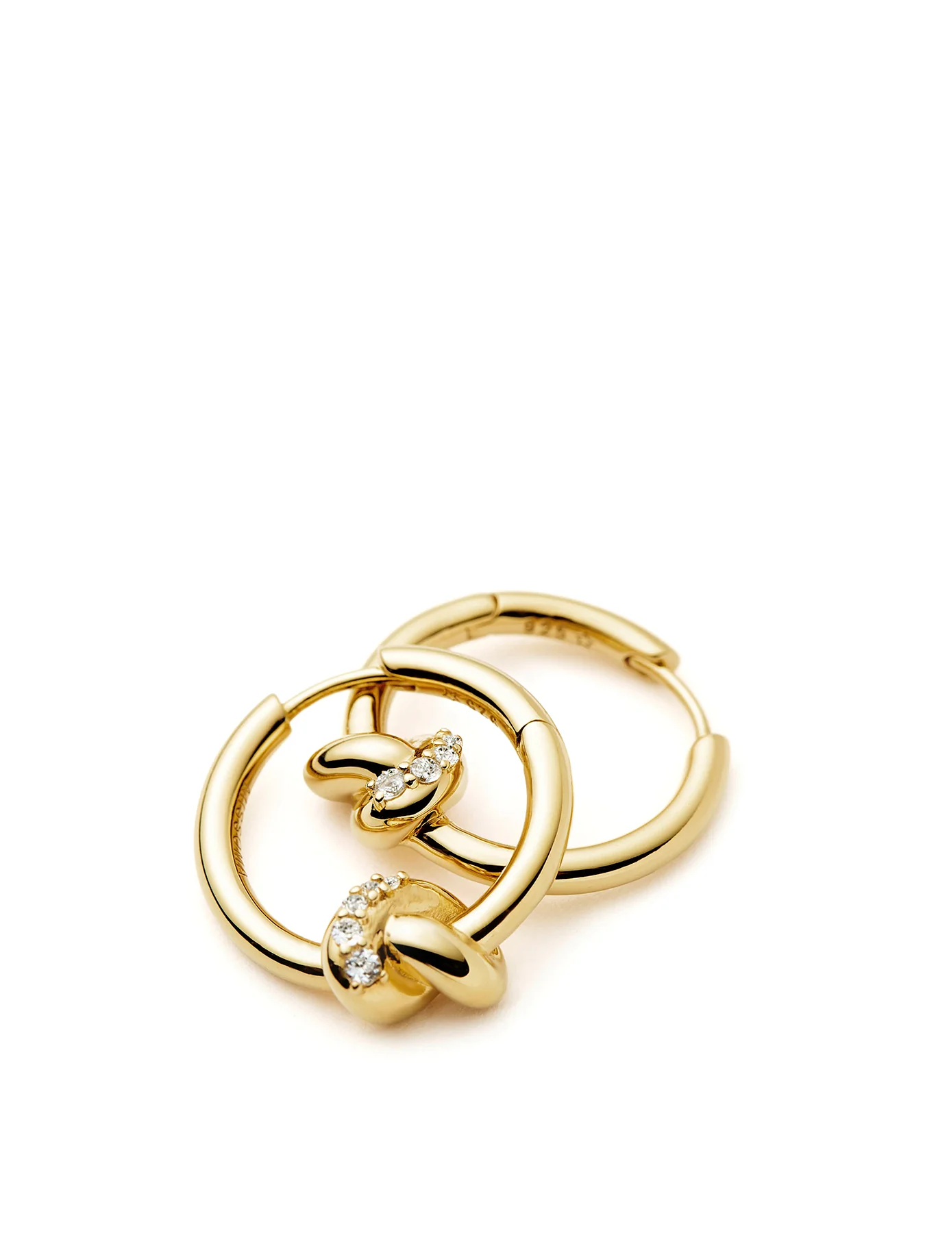 Lucy Williams Small Hoop Earrings Gold - Image 3