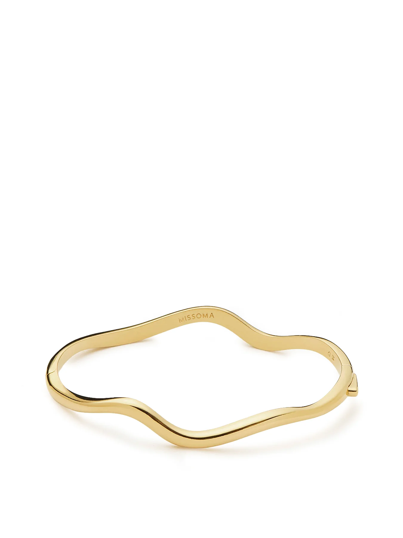 Molten Hinged Bangle Gold