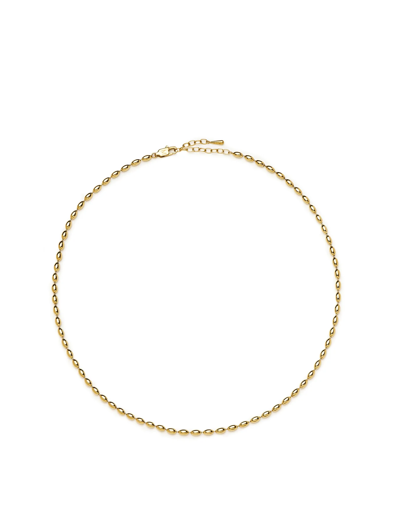 Molten Olive Chain Necklace Gold - Image 2