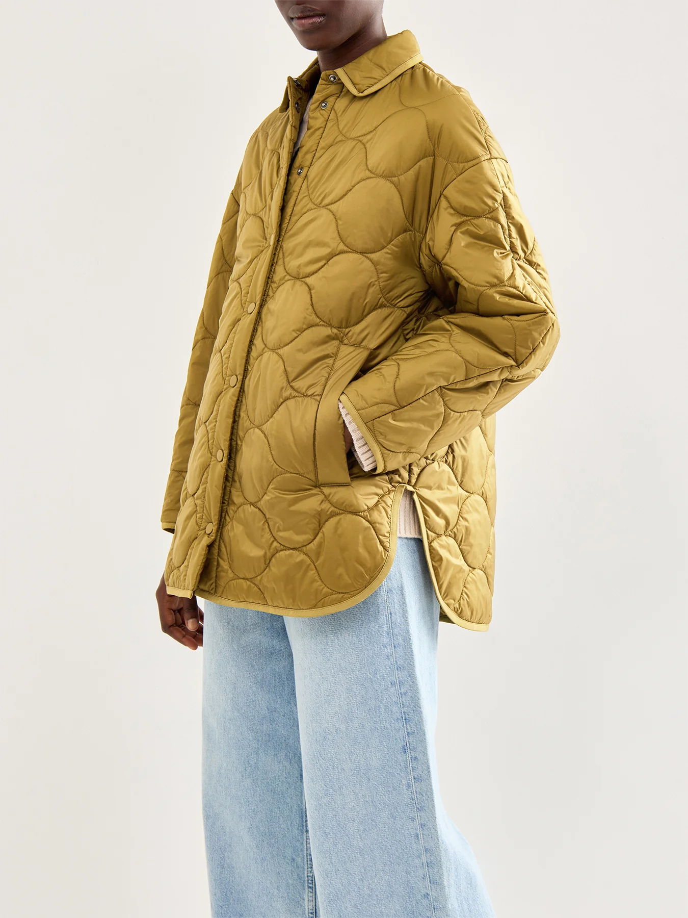 Zante Light Quilted Jacket Olive Green - Image 4