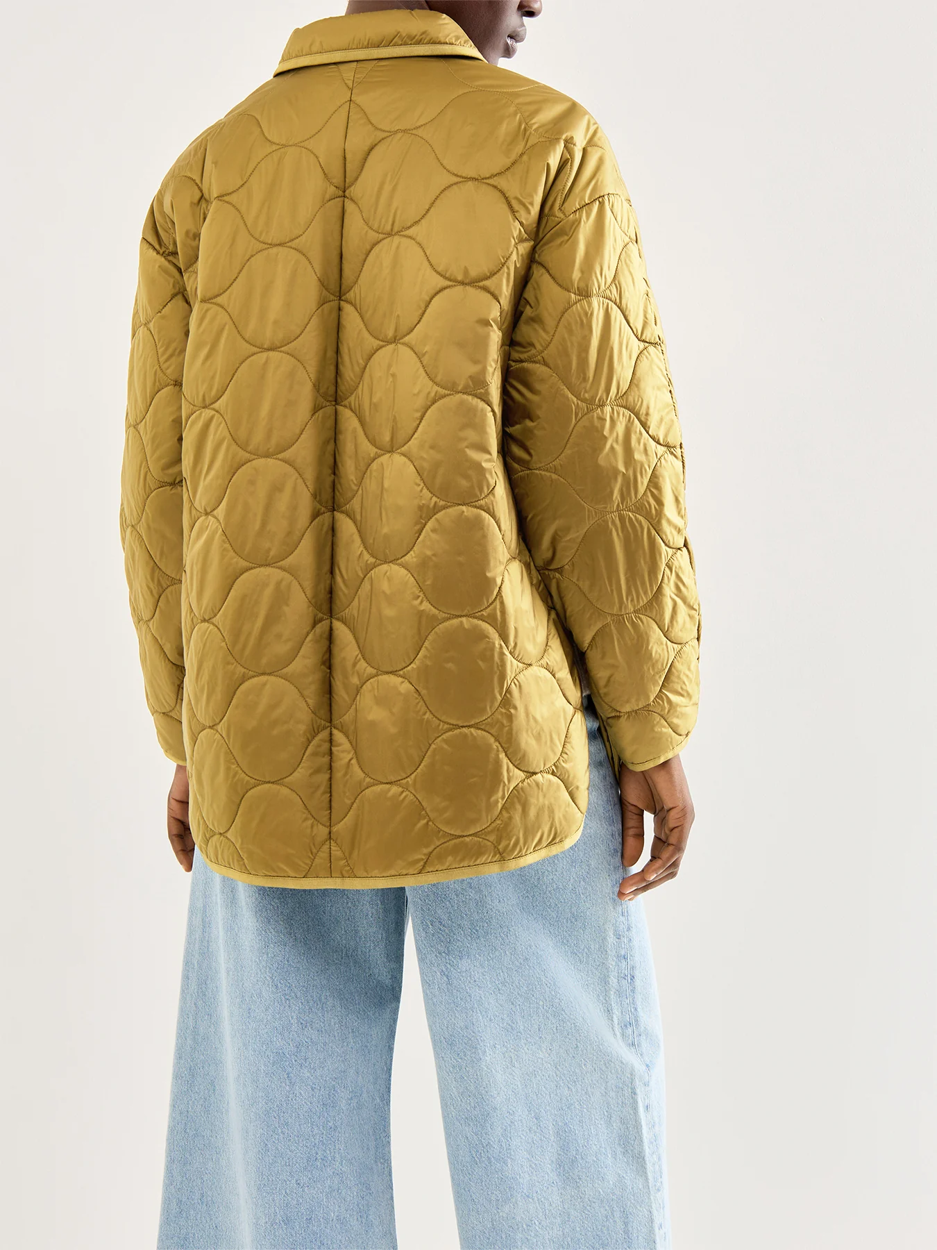 Zante Light Quilted Jacket Olive Green - Image 5