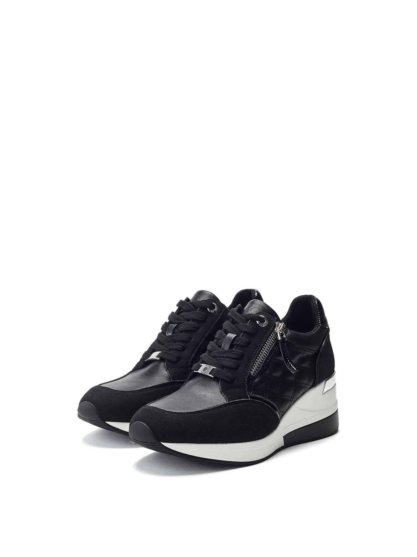 Carrley Lace Up Trainers Black - Image 2