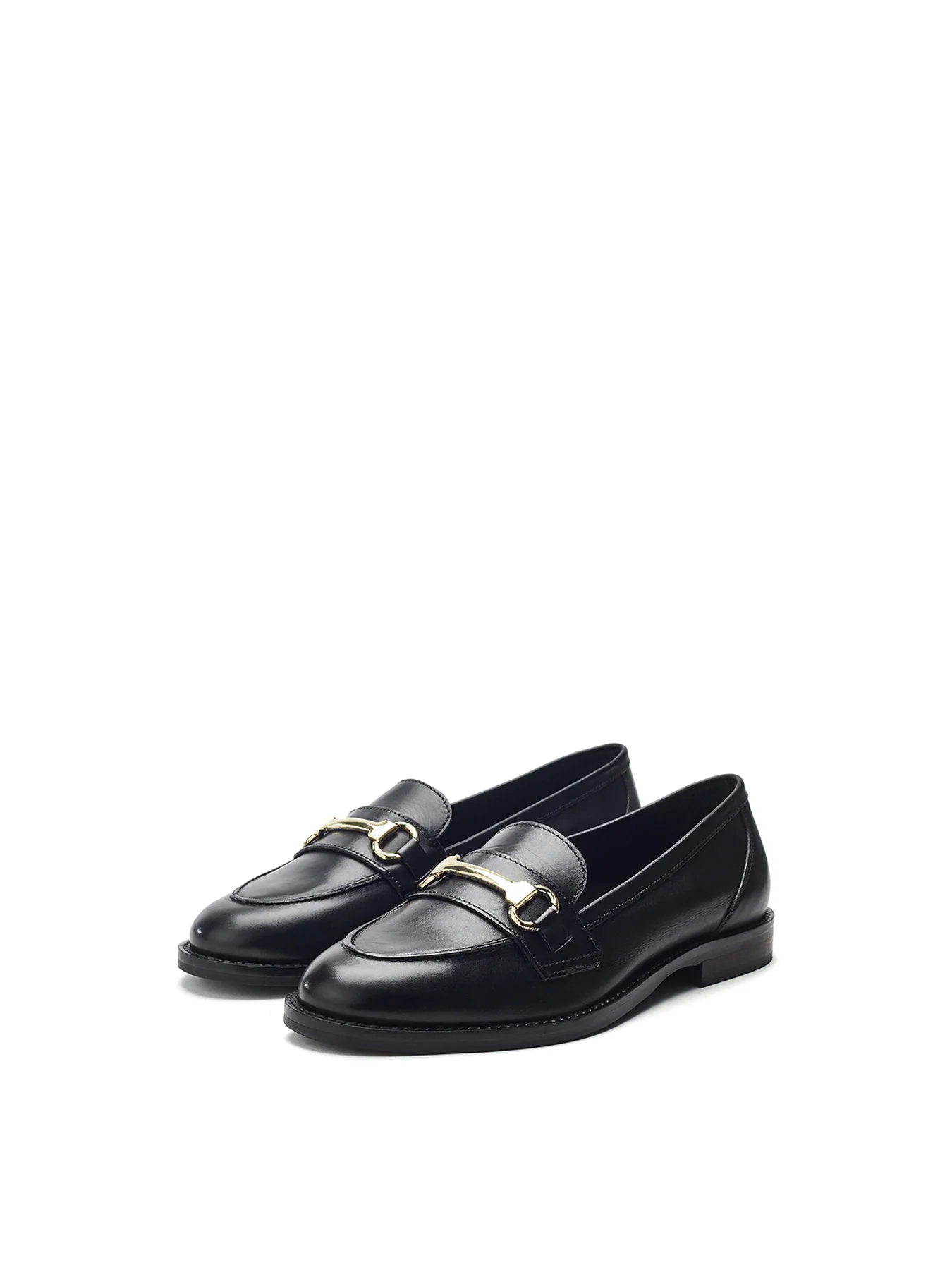 Elarra Leather Loafers Black - Image 2