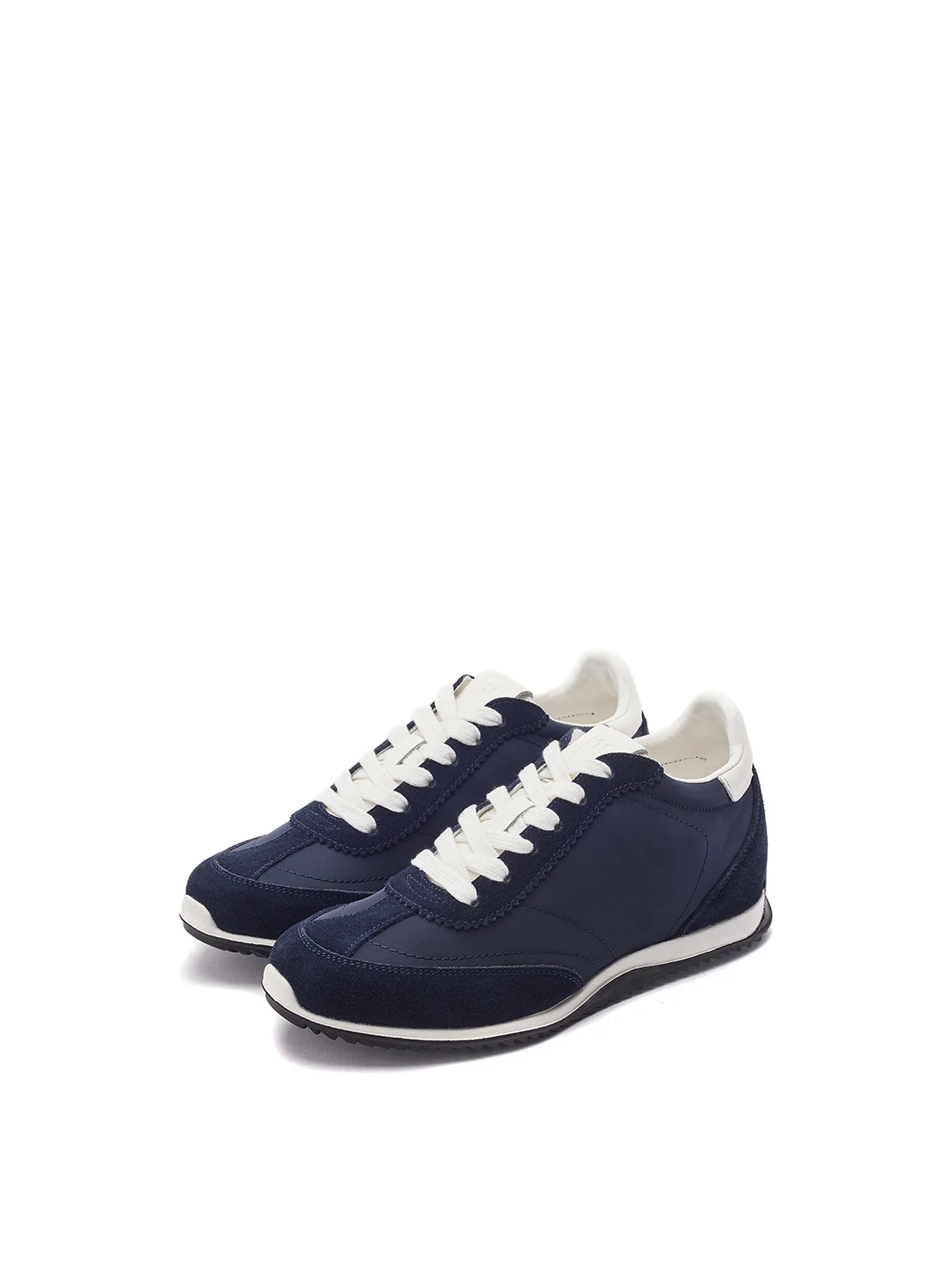 Akalia Lace-Up Trainers Navy - Image 2