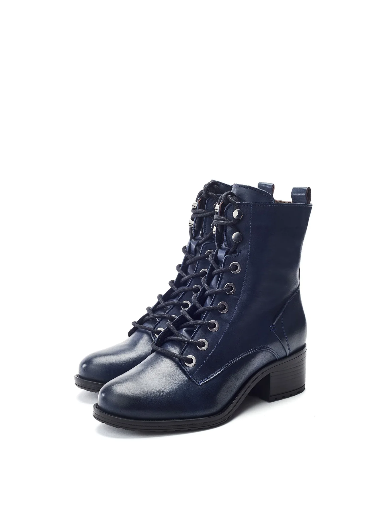 Bezzy Leather Ankle Boots Blue - Image 2