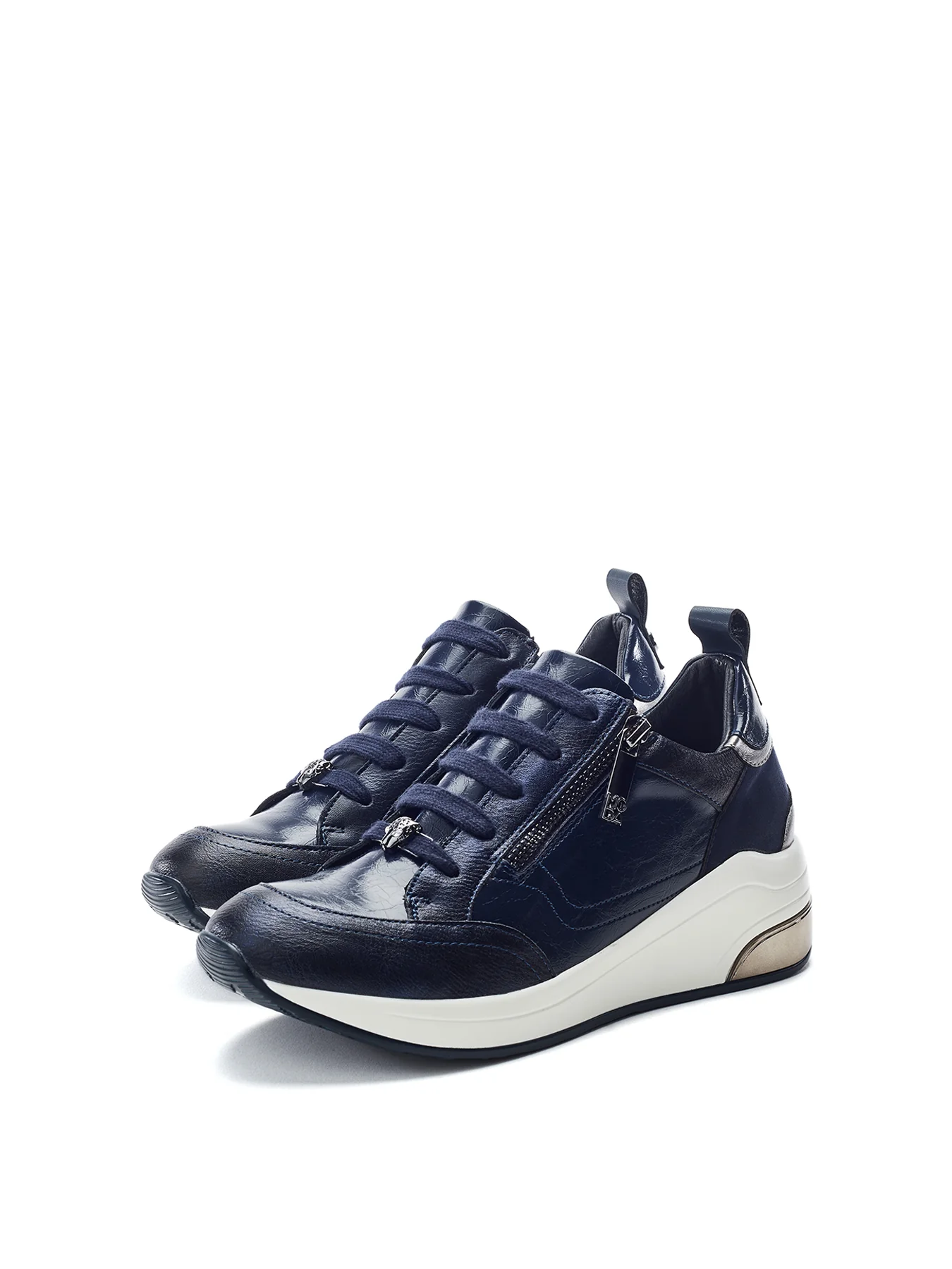 Corali Lace Up Trainers Blue - Image 2