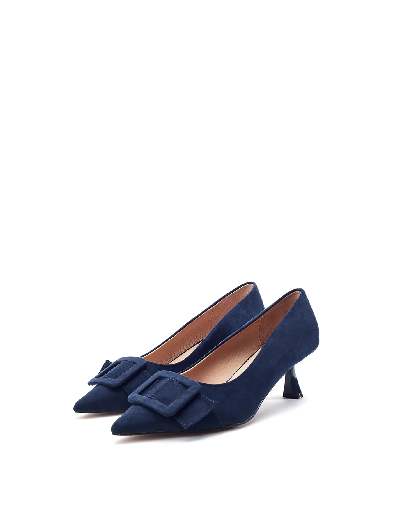 Ghiselle Kitten Heel Shoes Navy - Image 2